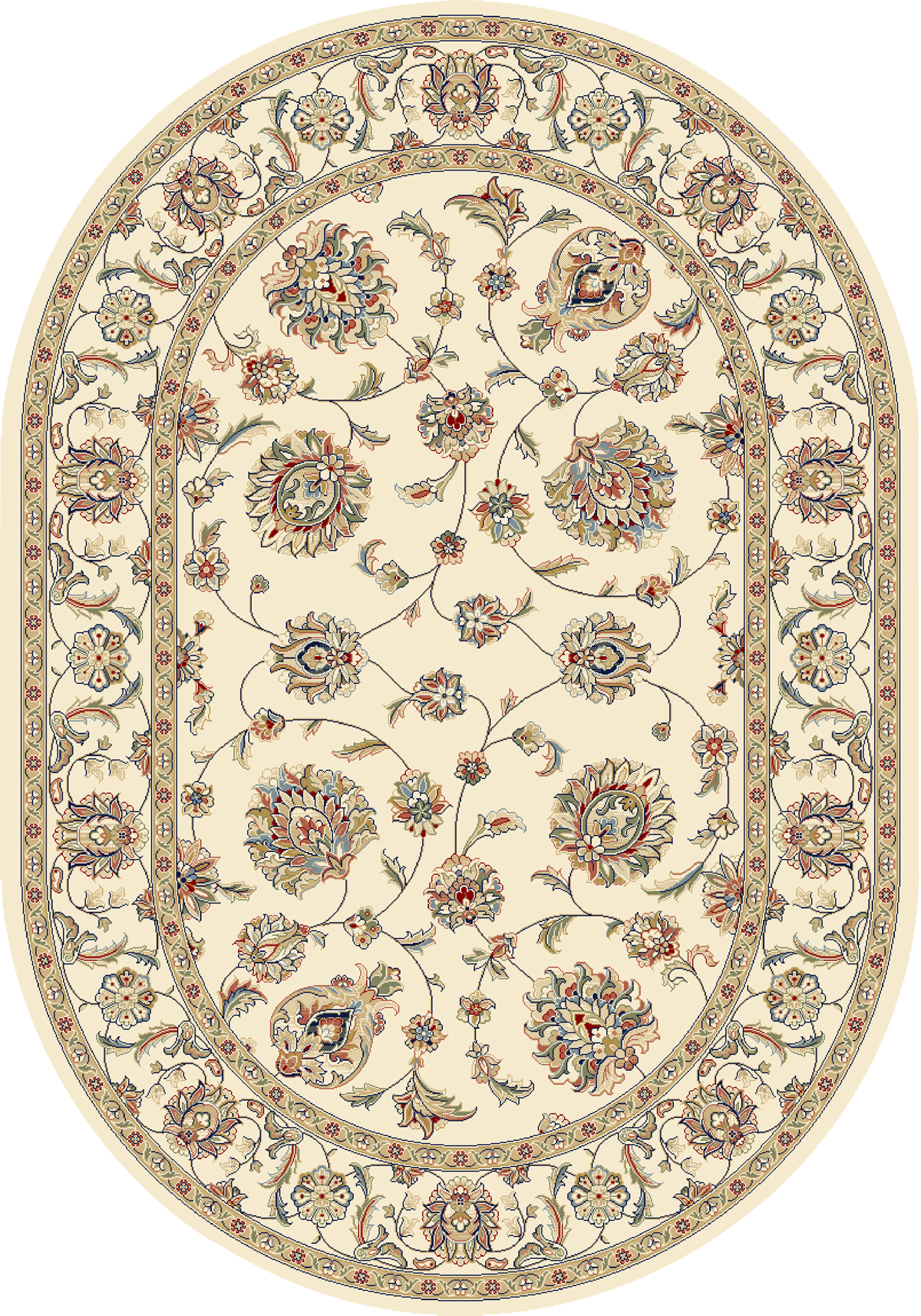 Dynamic Rugs ANCIENT GARDEN 57365-6464 Ivory Rug