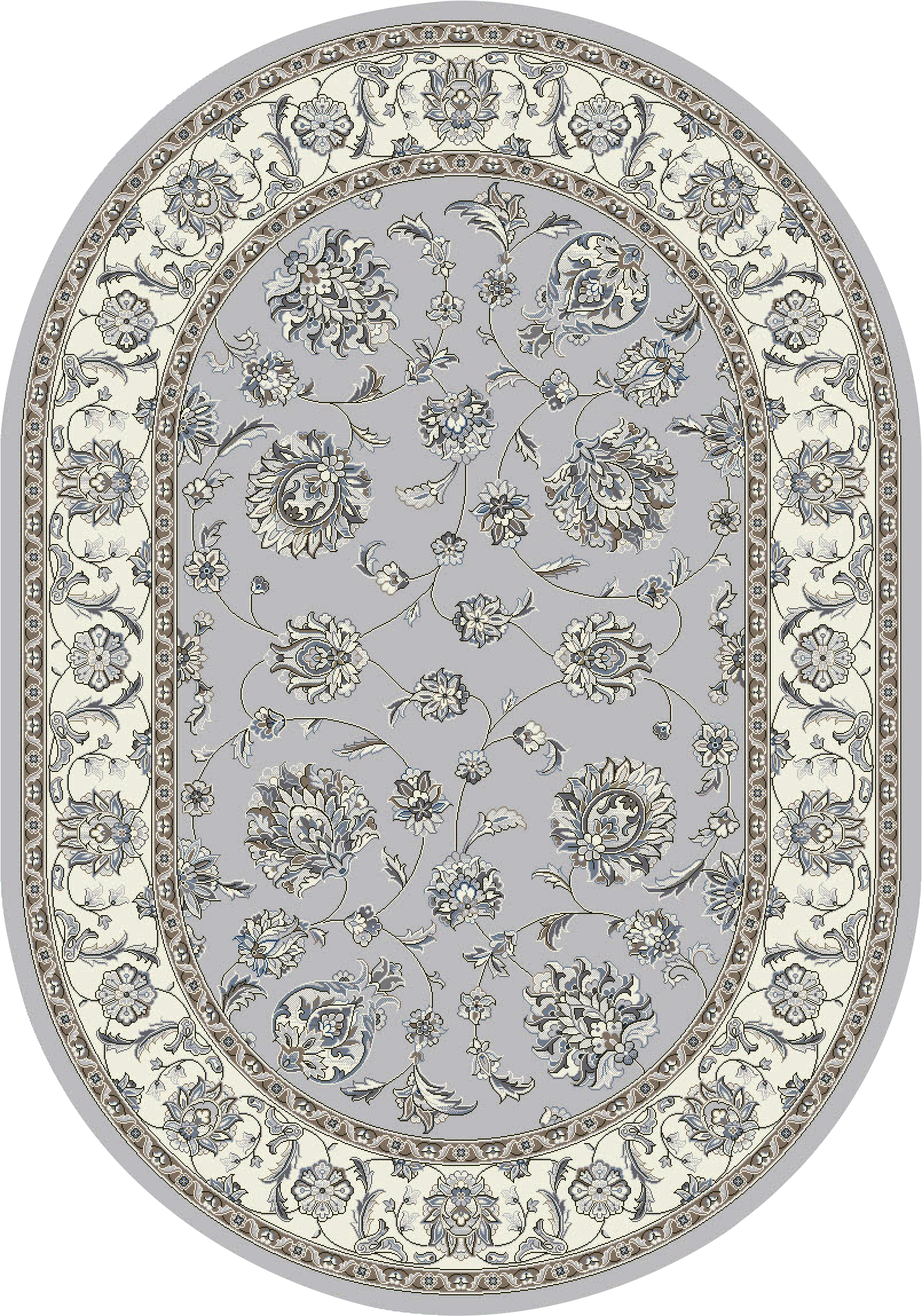 Dynamic Rugs Ancient Garden 57365-9666 Soft Grey/Cream Rug