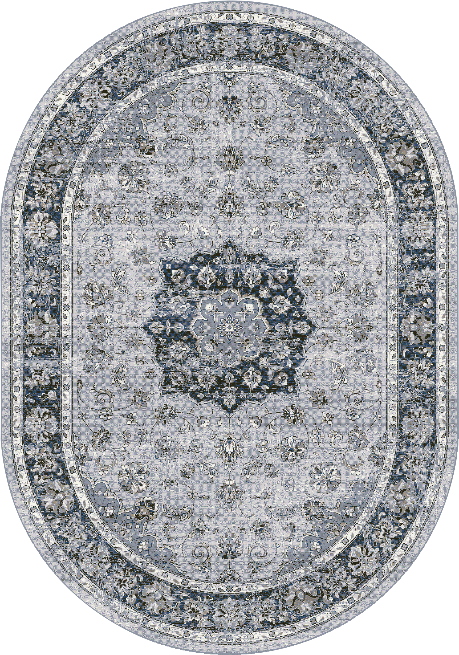 Dynamic Rugs ANCIENT GARDEN 57559-9686 Silver Rug