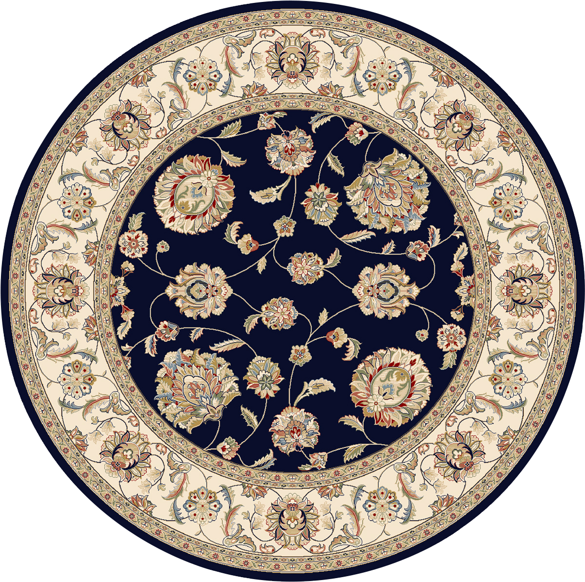 Dynamic Rugs Ancient Garden 57365-3464 Blue/Ivory Rug