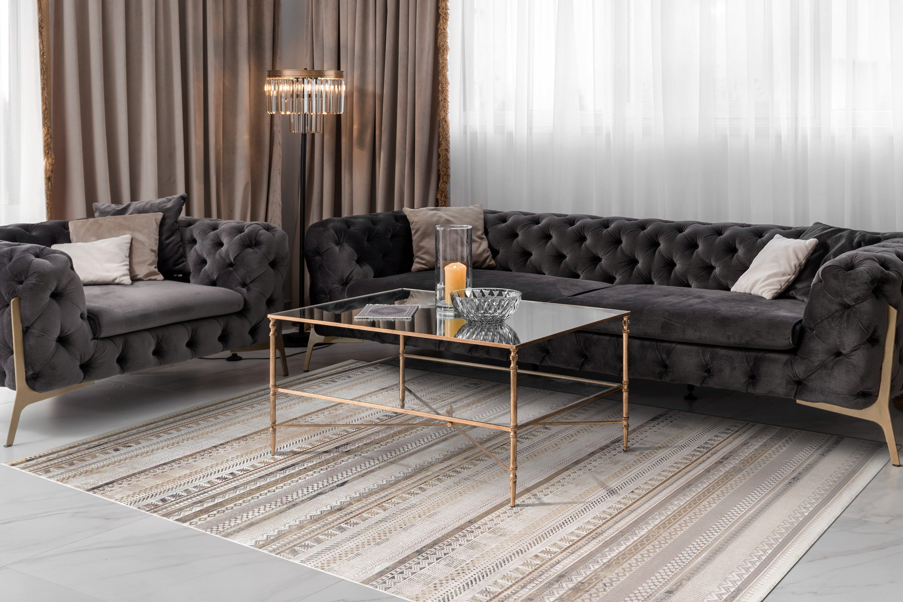 Dynamic Rugs Ruby 2182-189 Ivory/Taupe Rug