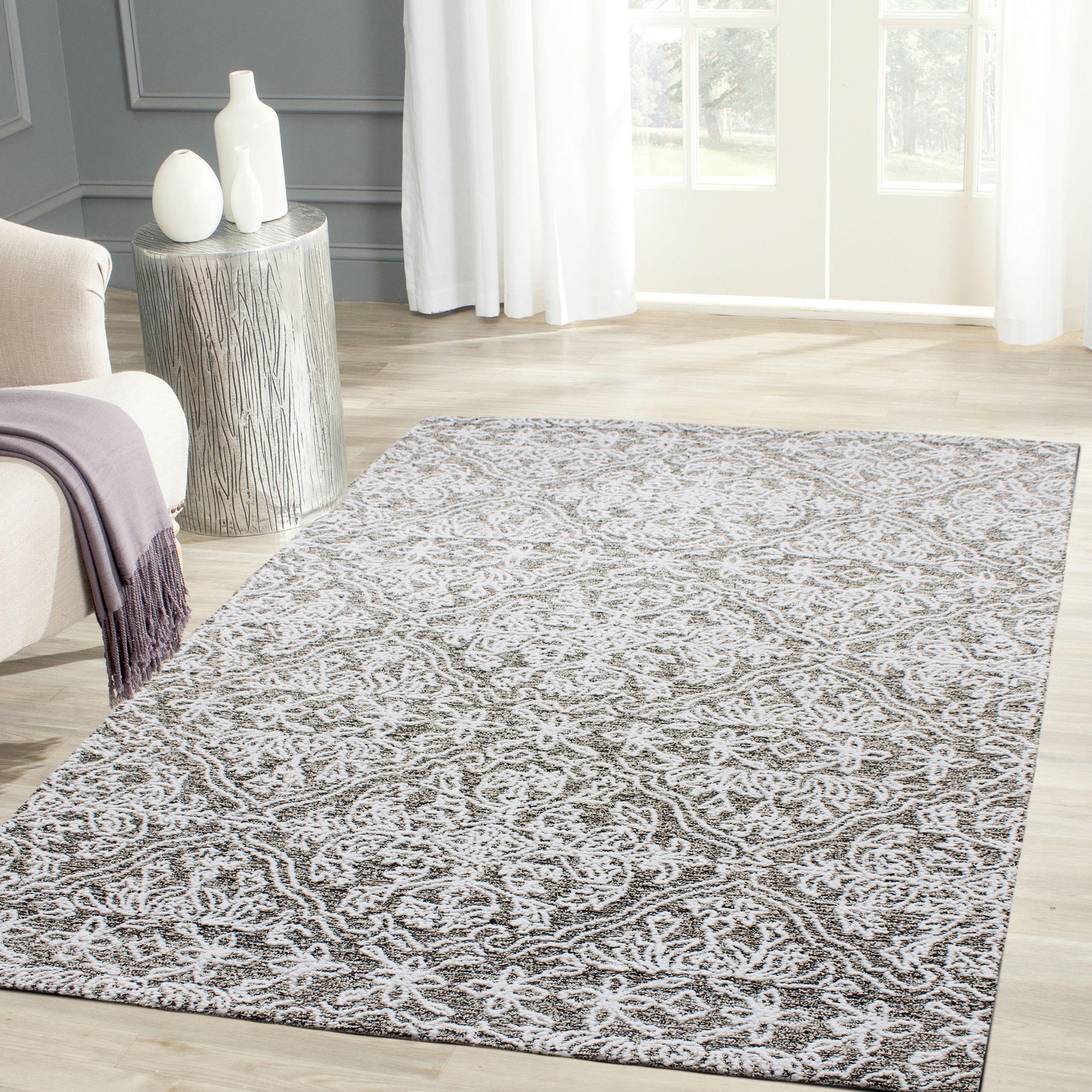 Dynamic Rugs Symphony 2053-199 Ivory/Charcoal Rug