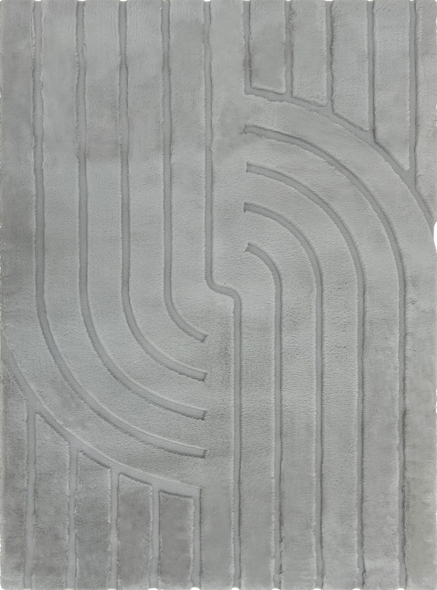 Sculpted Bunny 51 Silver Rug