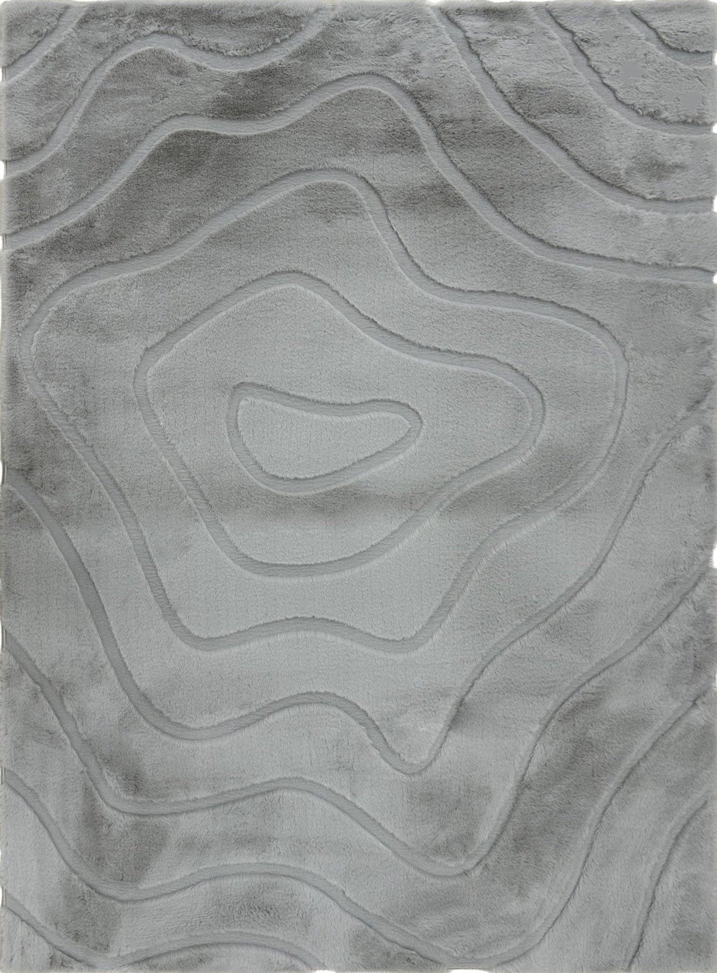 Sculpted Bunny 53 Silver Rug
