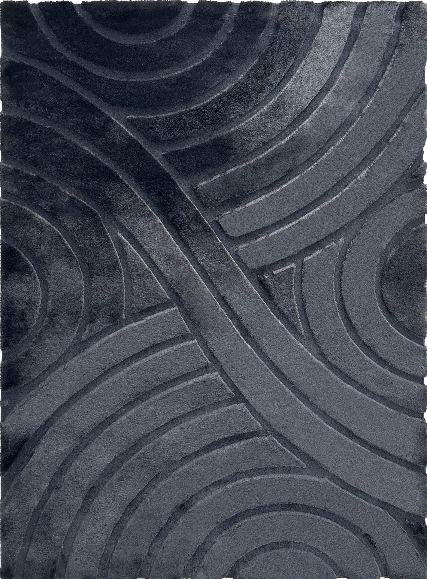 Sculpted Bunny 54 Black Rug