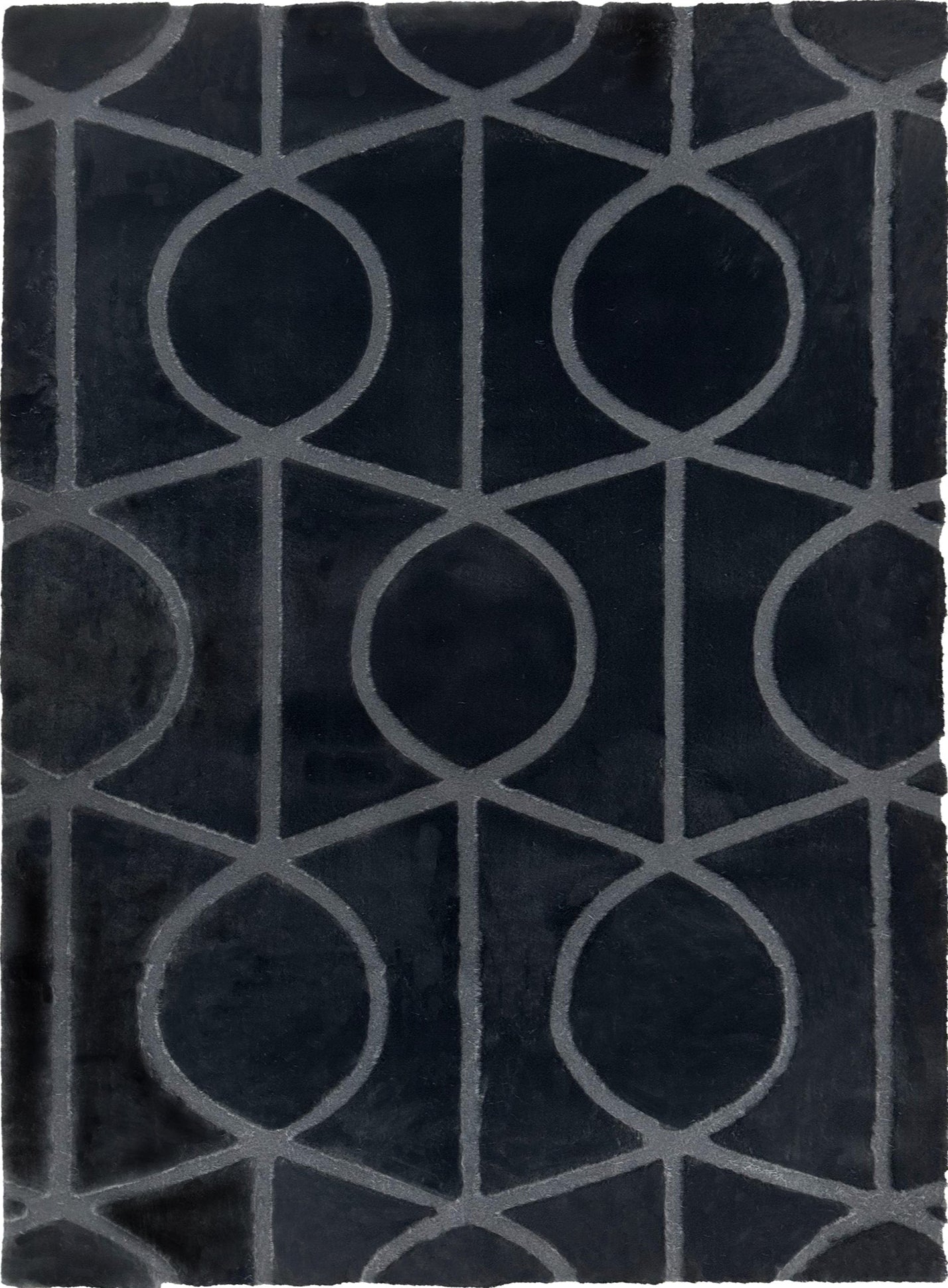 Sculpted Bunny 55 Black Rug
