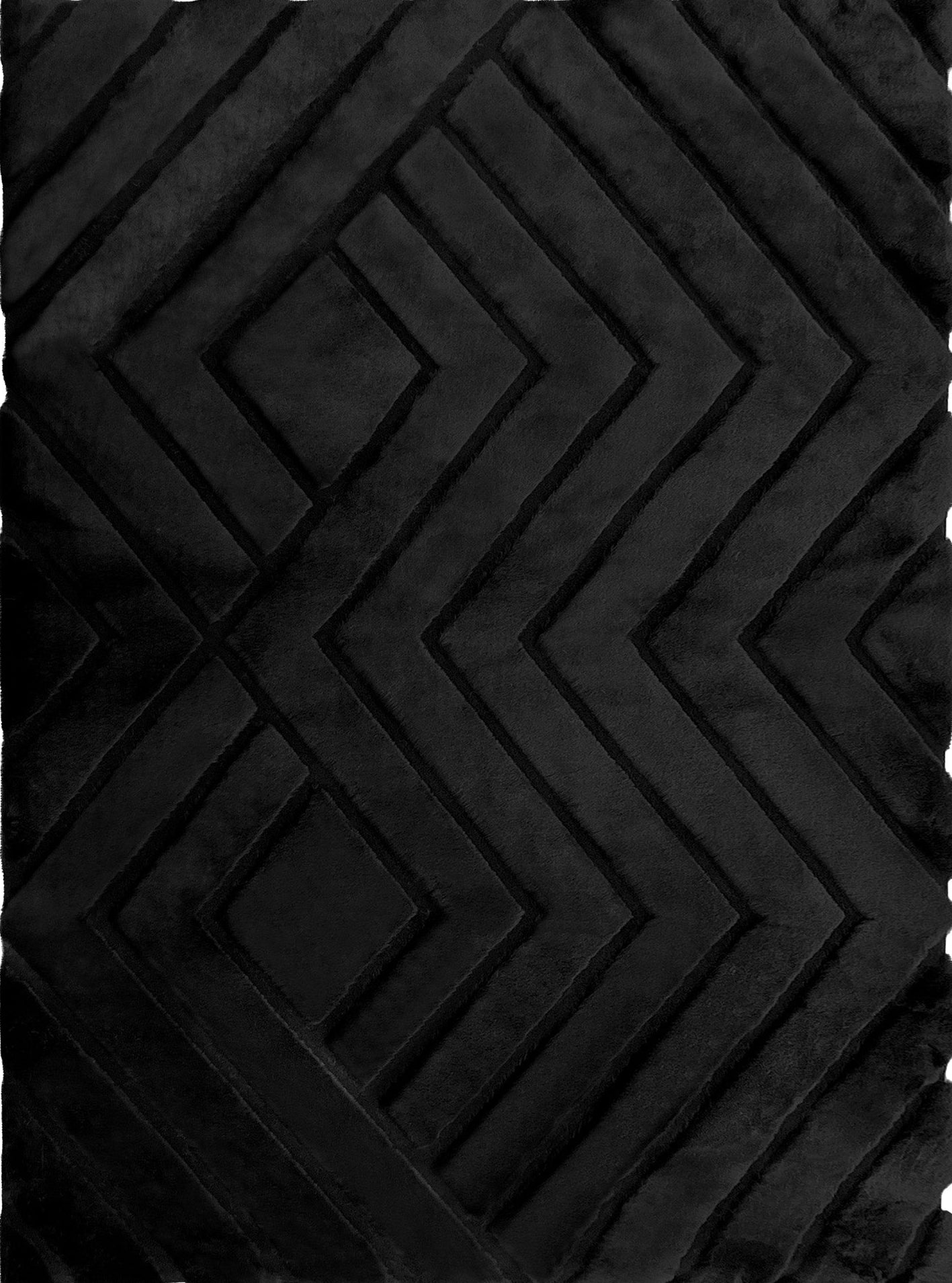 Sculpted Bunny 56 Black Rug
