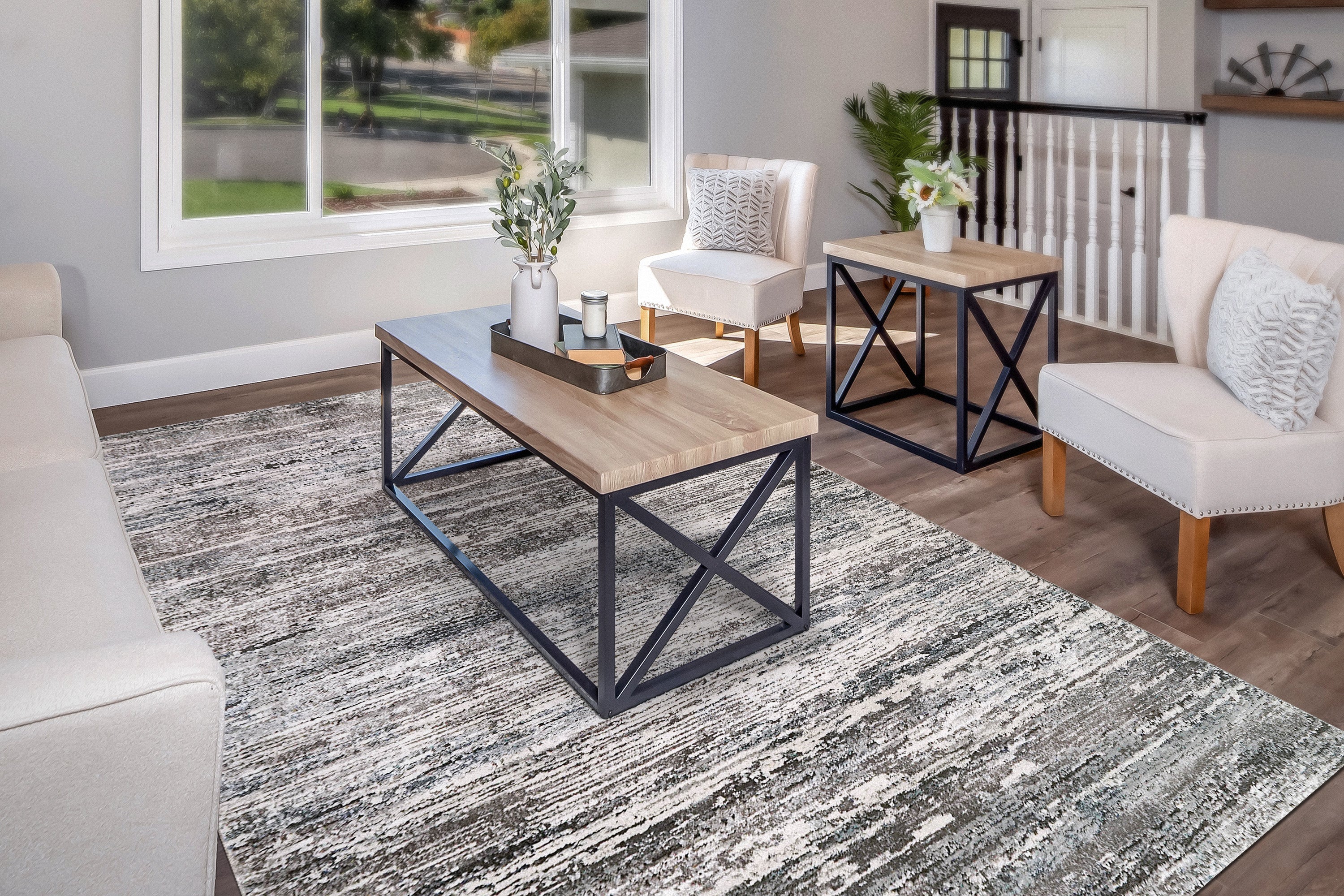 Dynamic Rugs RILEY 6032-985 Grey/Beige Rug