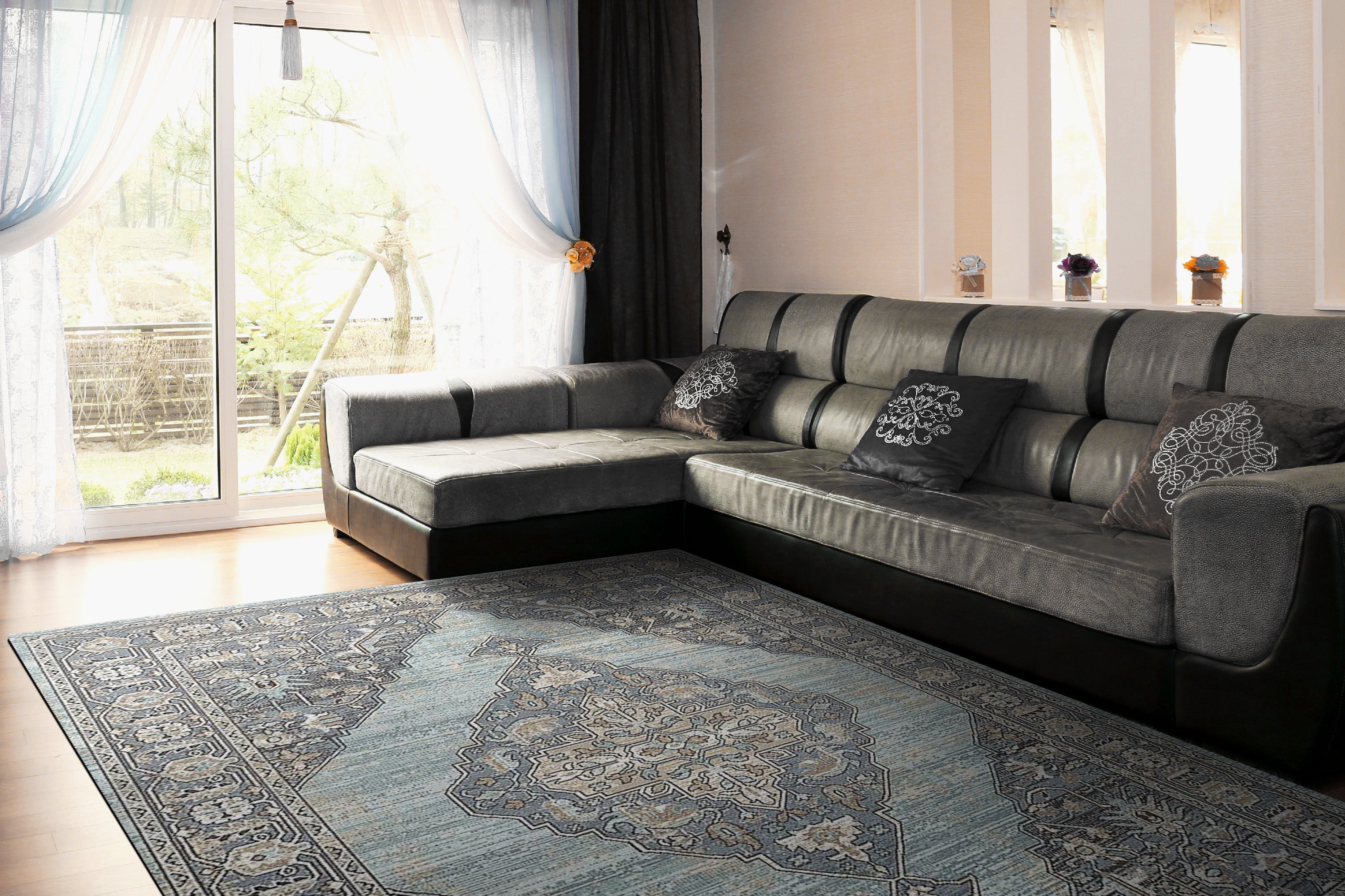 Dynamic Rugs JAZZ 6792-580 Blue/Beige Rug