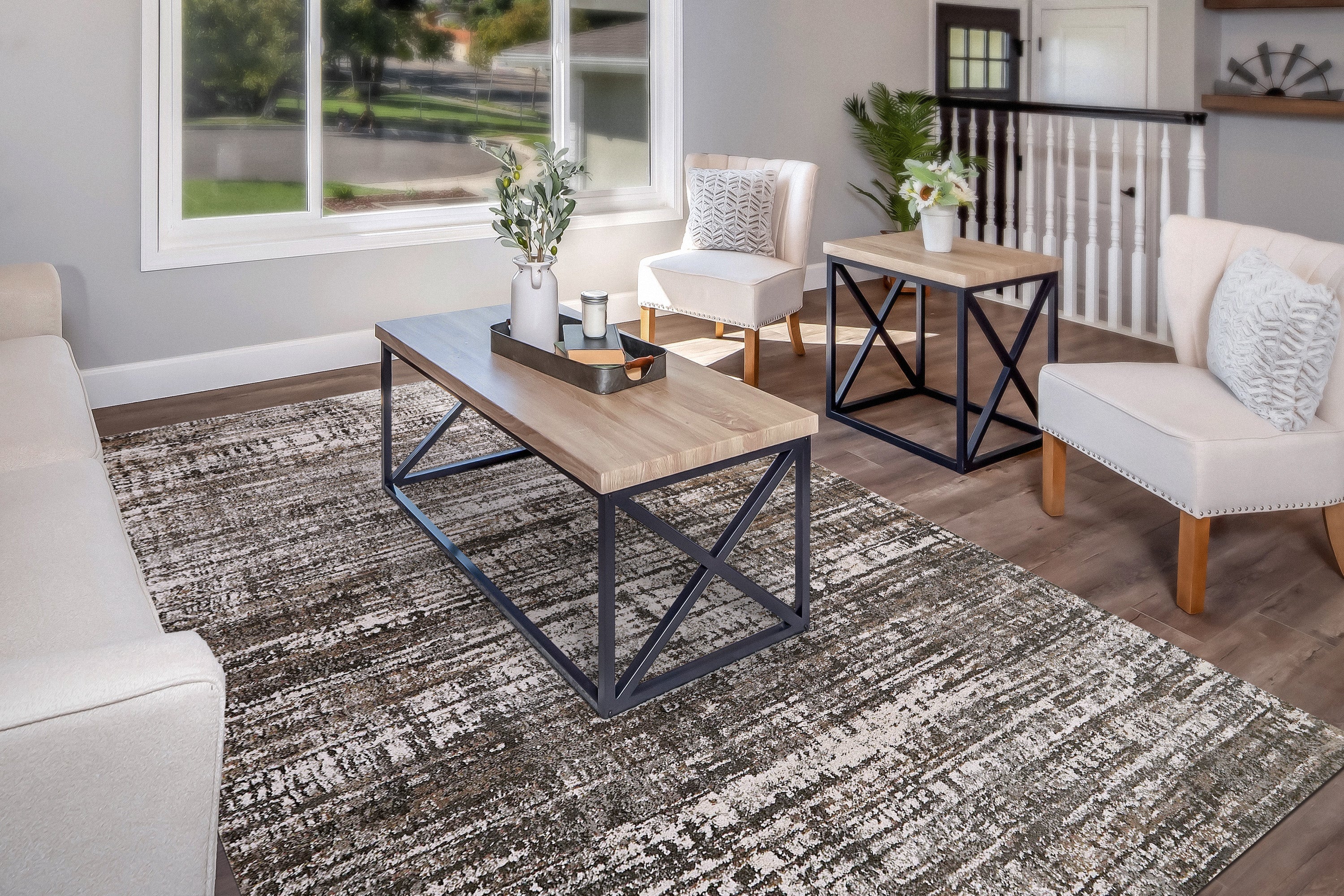 Dynamic Rugs RILEY 6030-908 Grey/Beige Rug
