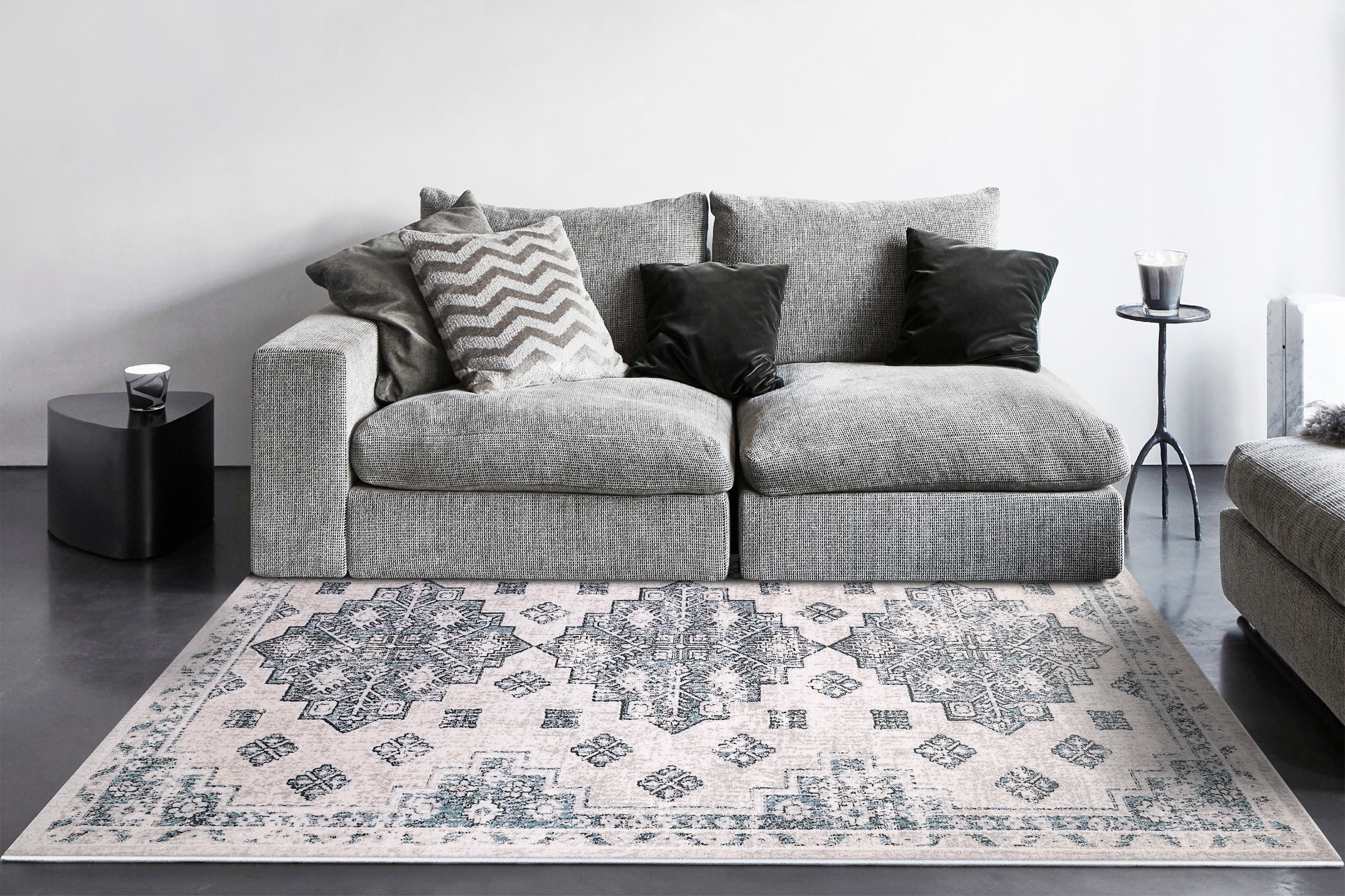 Dynamic Rugs ADLEY 3412-105 Ivory/Blue Rug