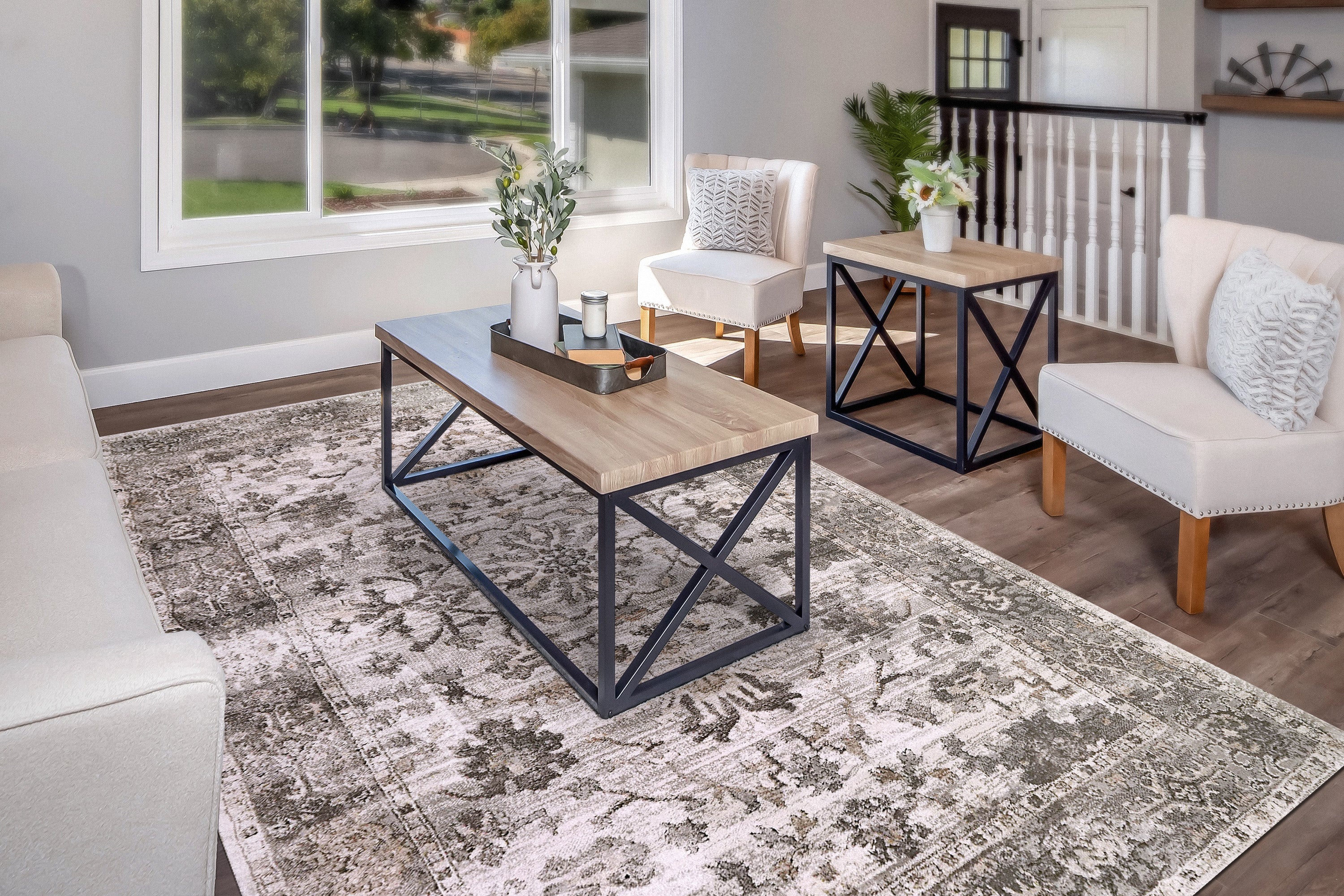 Dynamic Rugs RILEY 6035-908 Grey/Beige Rug