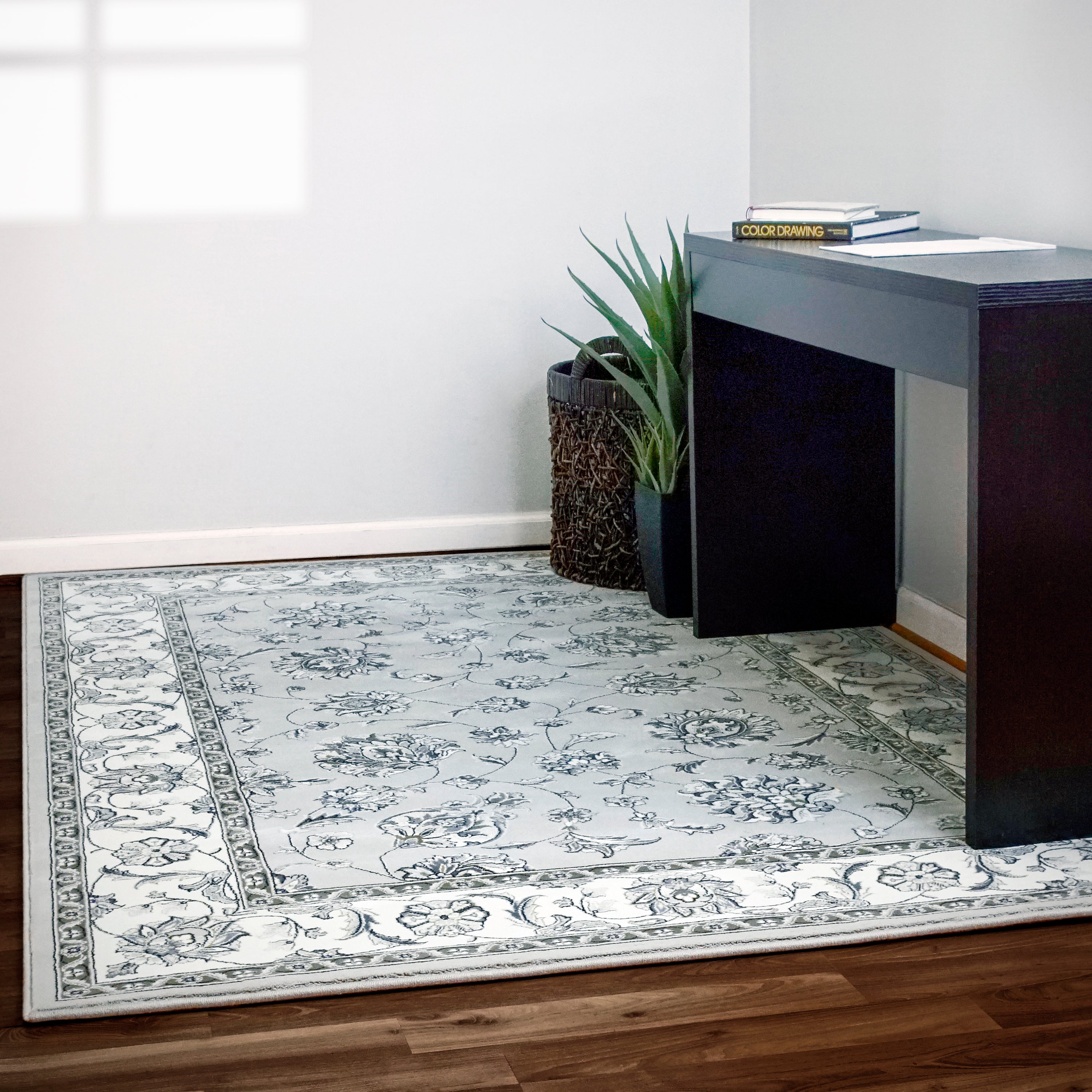 Dynamic Rugs Ancient Garden 57365-9666 Soft Grey/Cream Rug