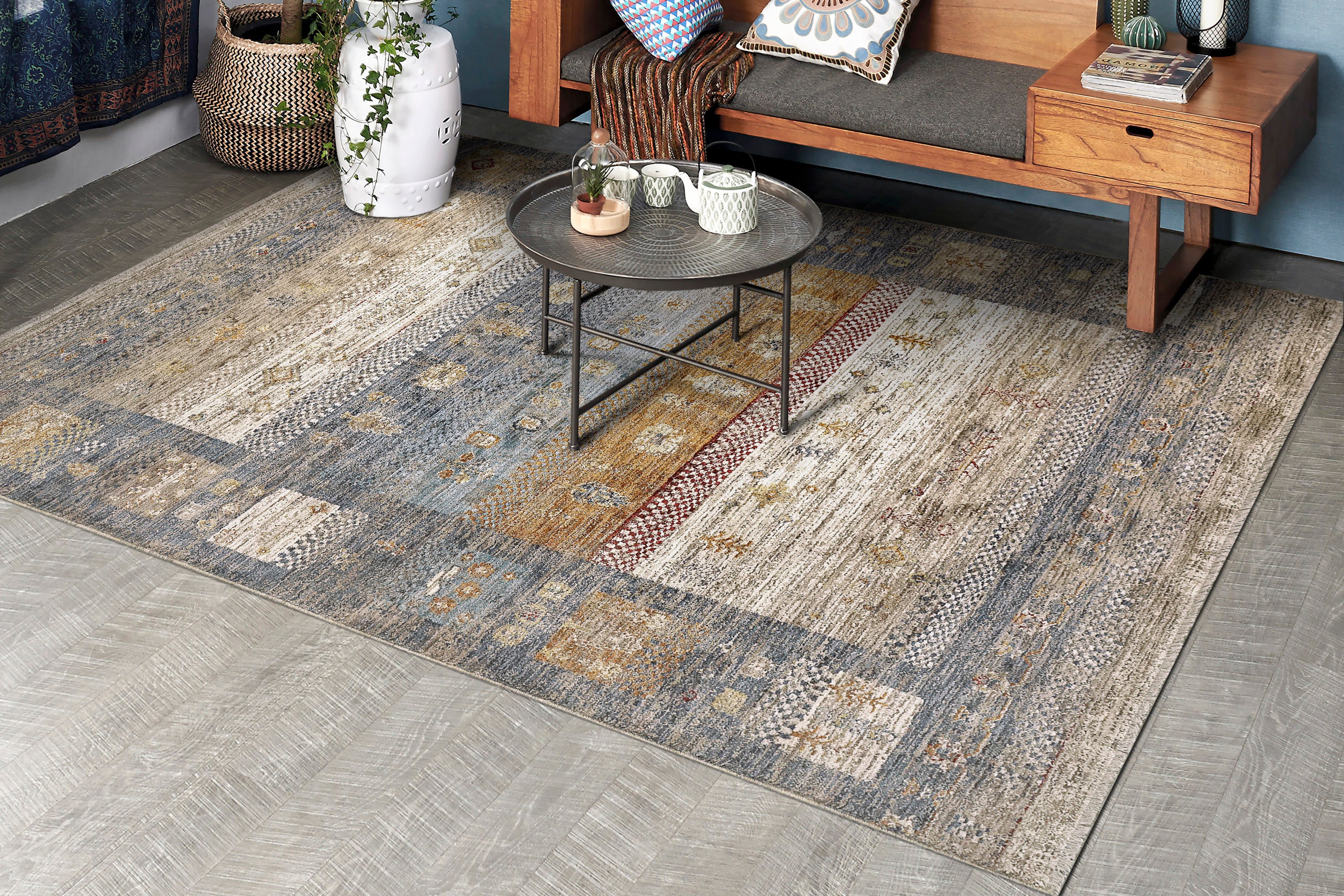 Dynamic Rugs Dakota 6642-599 Blue/Multi Rug