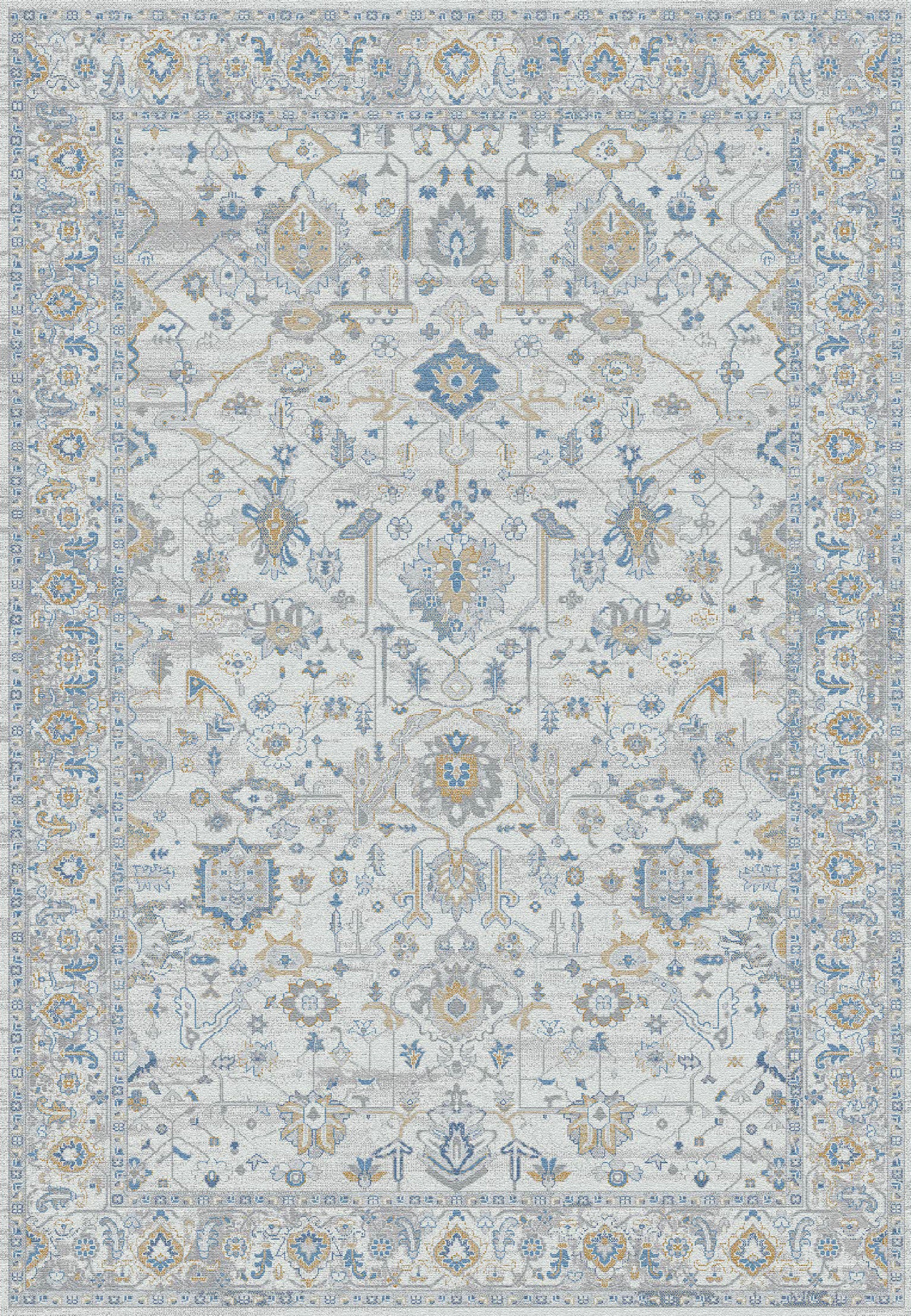 Dynamic Rugs GOLD 1357-897 Cream/Silver Rug