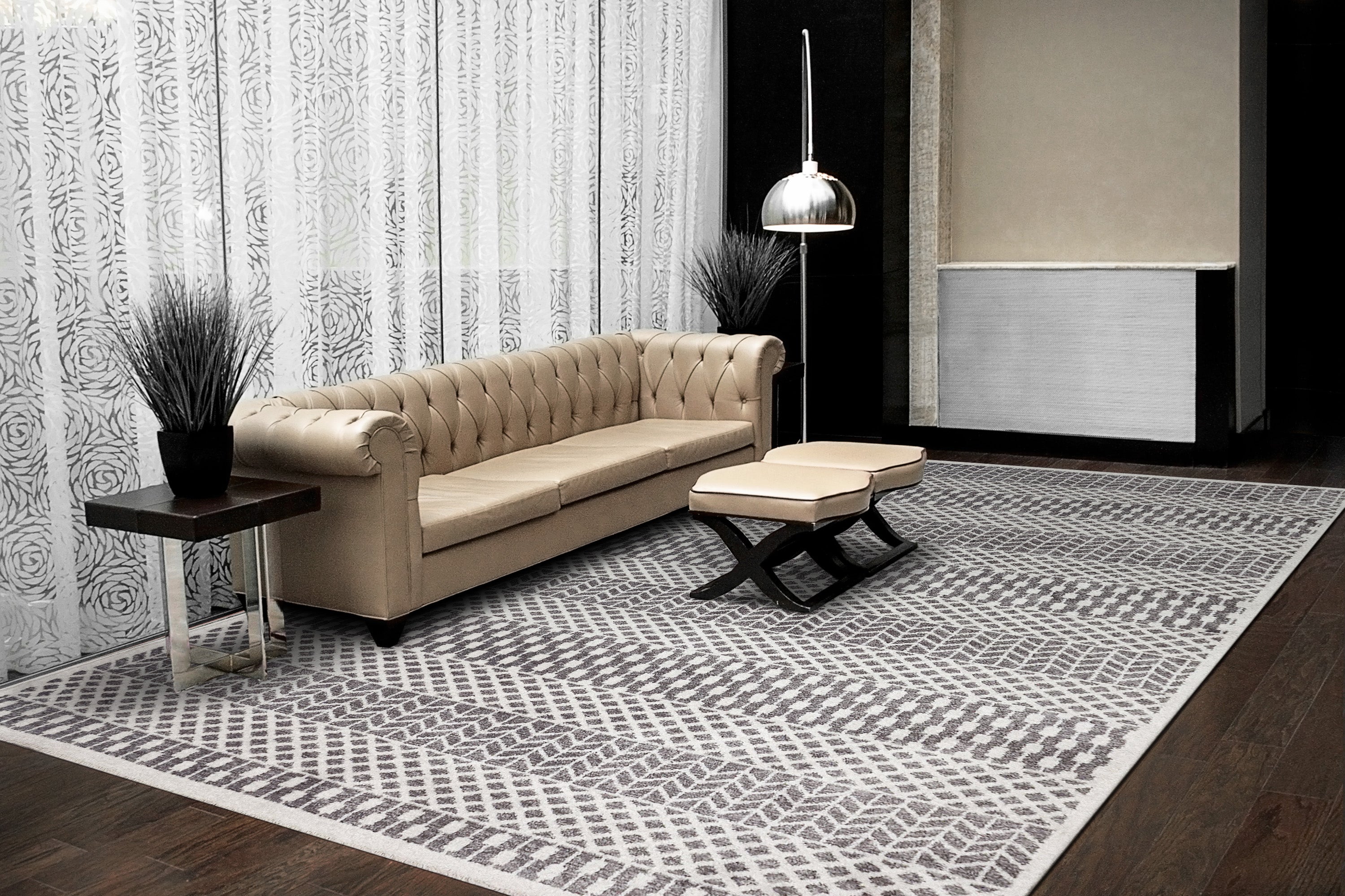 Dynamic Rugs HERA 3303-109 Ivory/Grey Rug