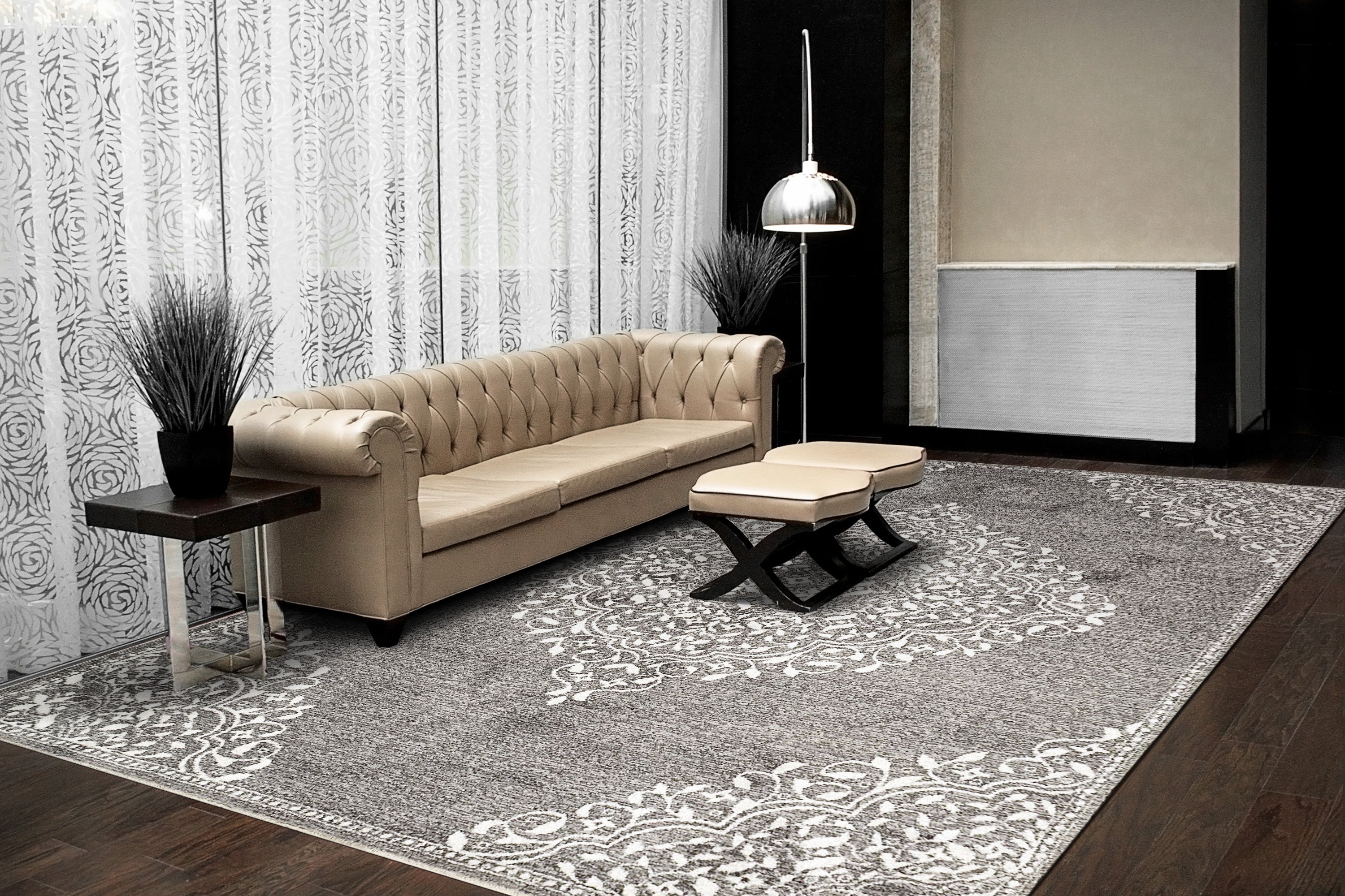 Dynamic Rugs HERA 3302-901 Grey/Ivory Rug