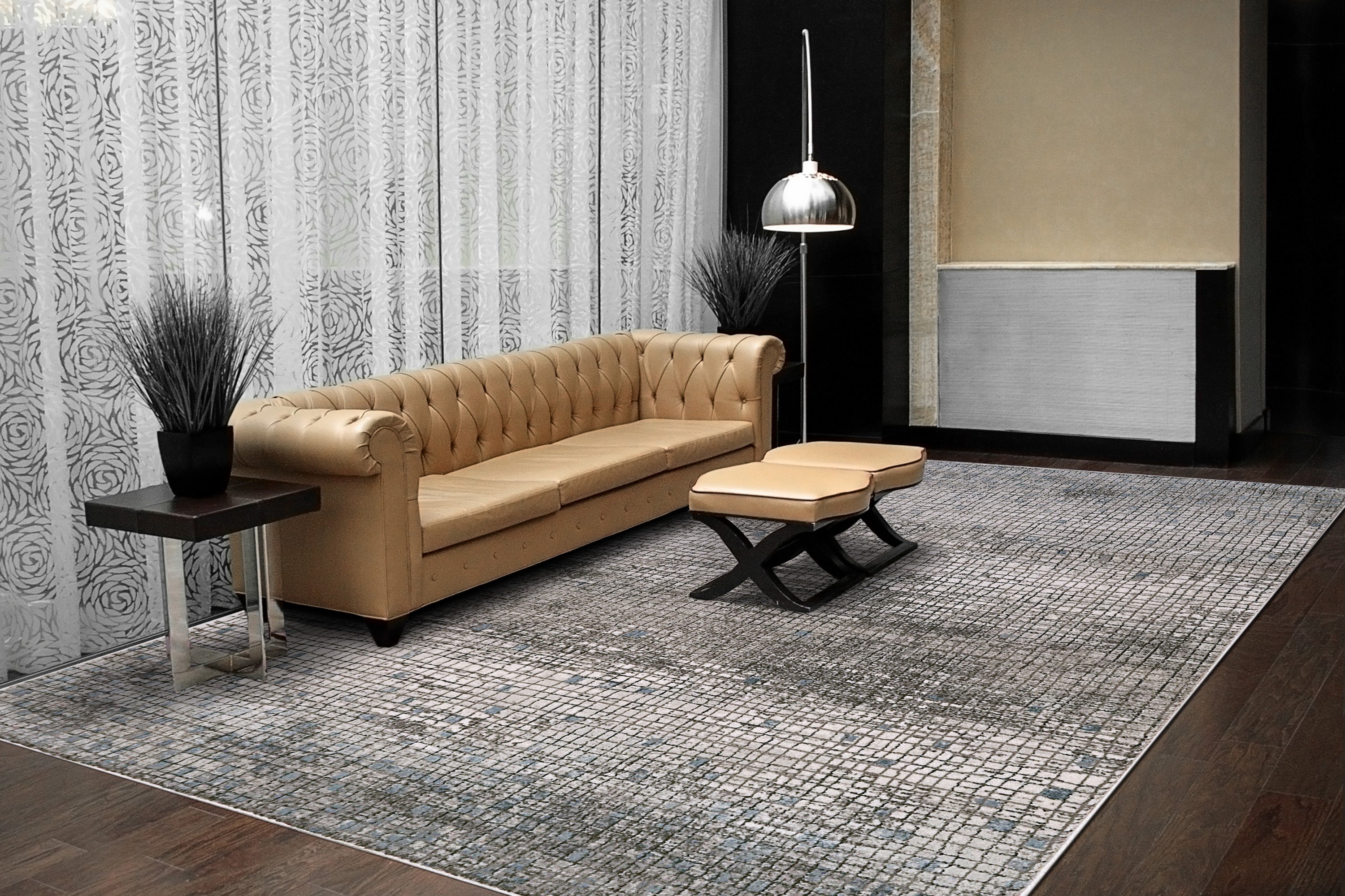 Dynamic Rugs HARLOW 4808-195 Ivory/Grey Rug