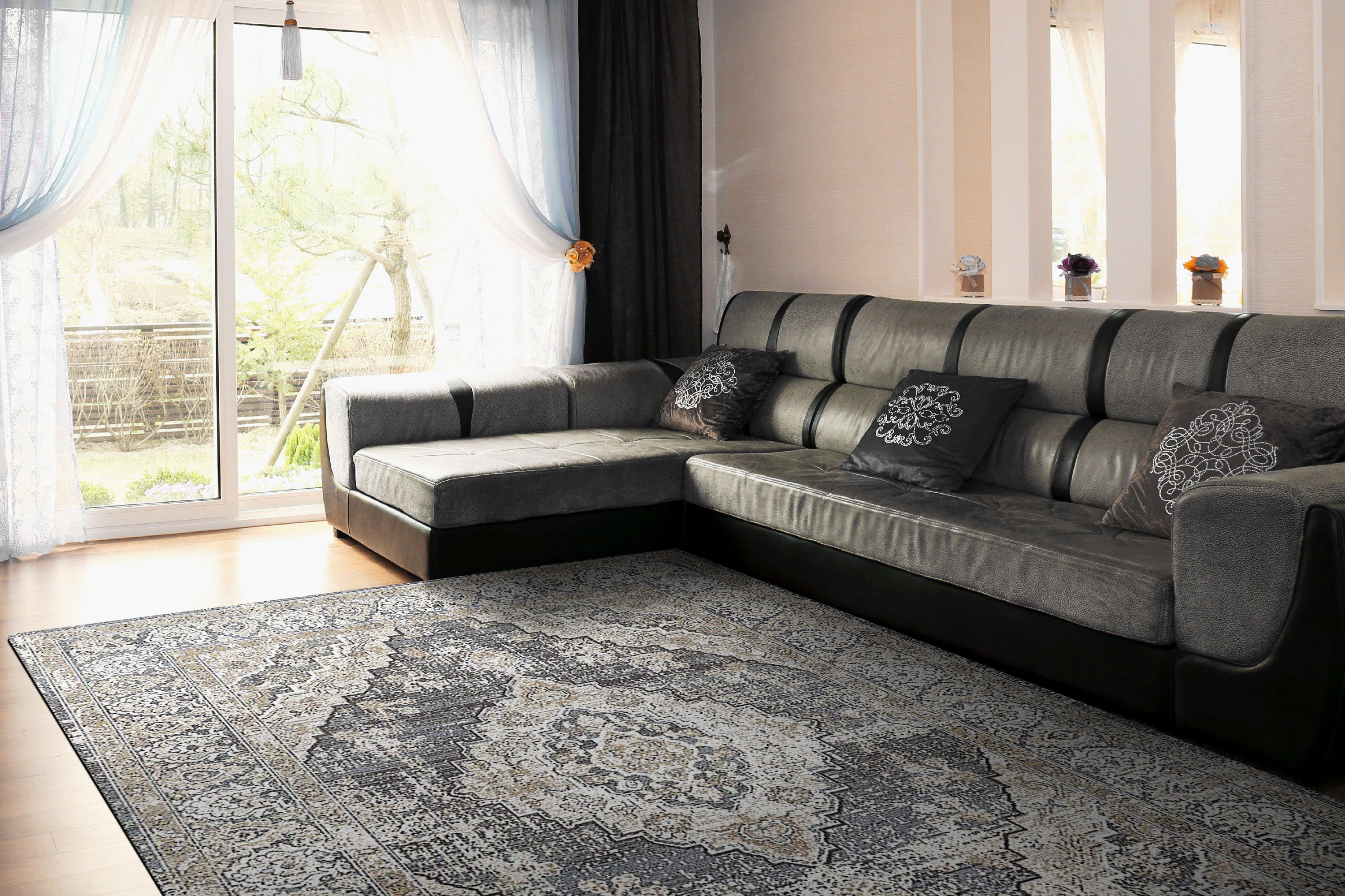 Dynamic Rugs JAZZ 6795-988 Grey/Taupe Rug