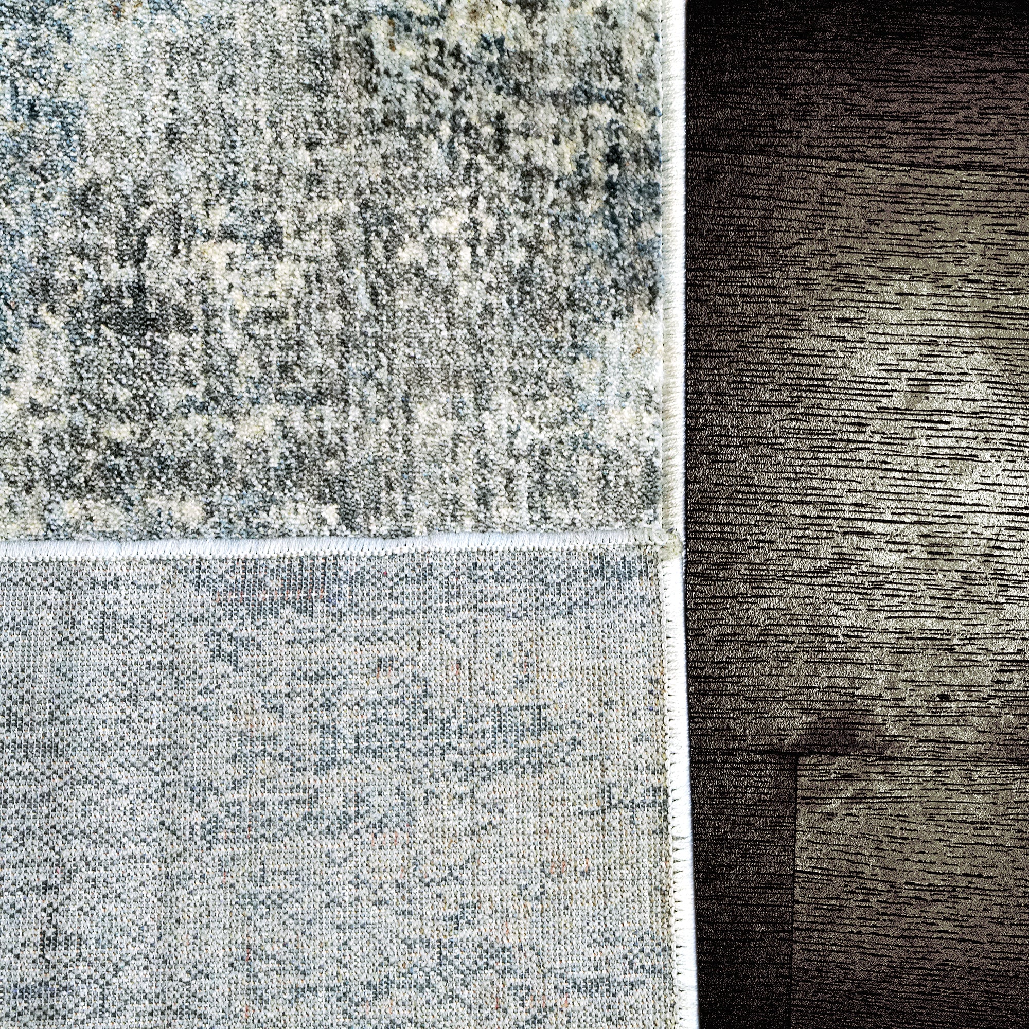Dynamic Rugs SAVOY 3574-958 Silver/Blue Rug