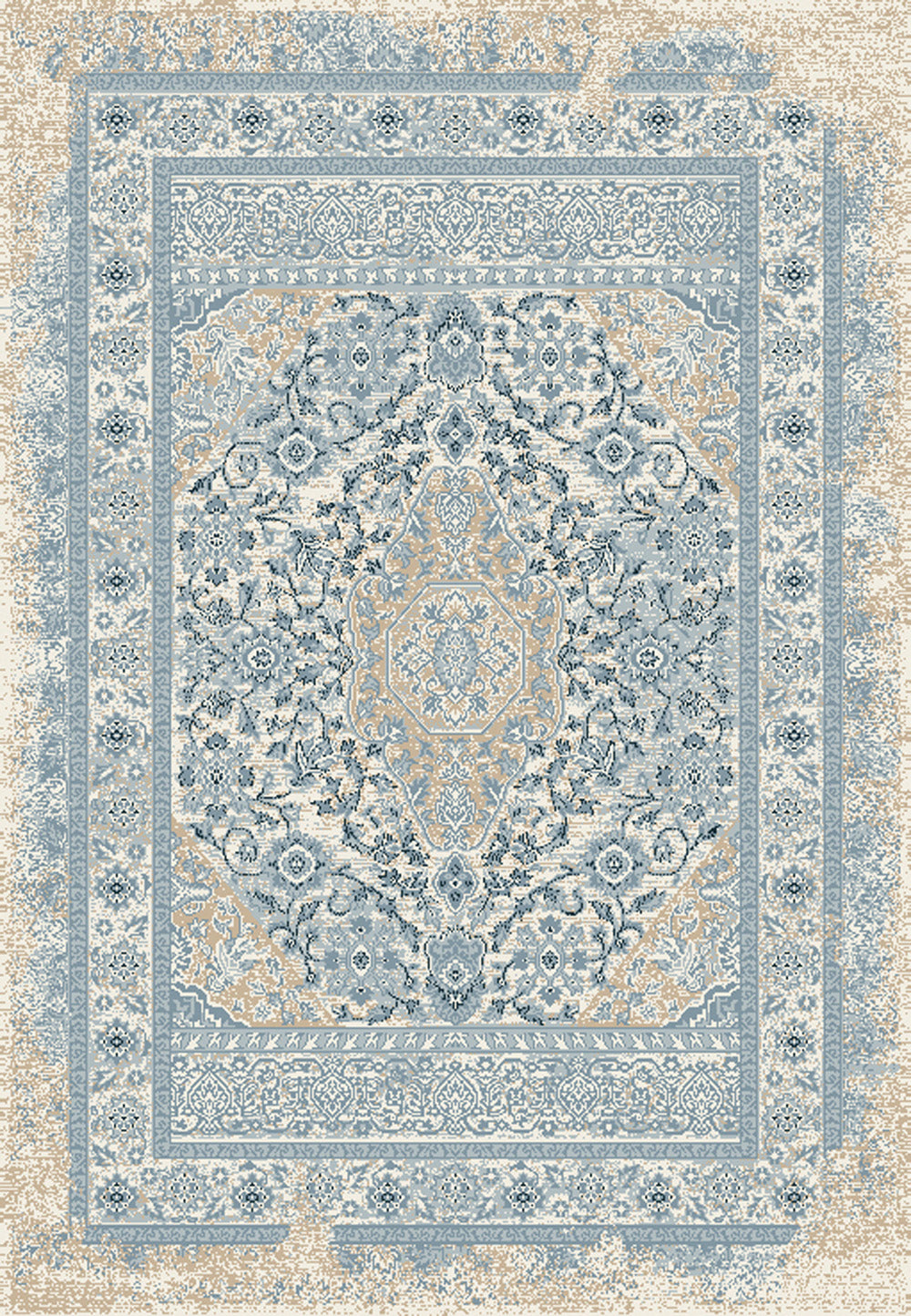 Dynamic Rugs NAVI 4011-501 Blue/Ivory Rug