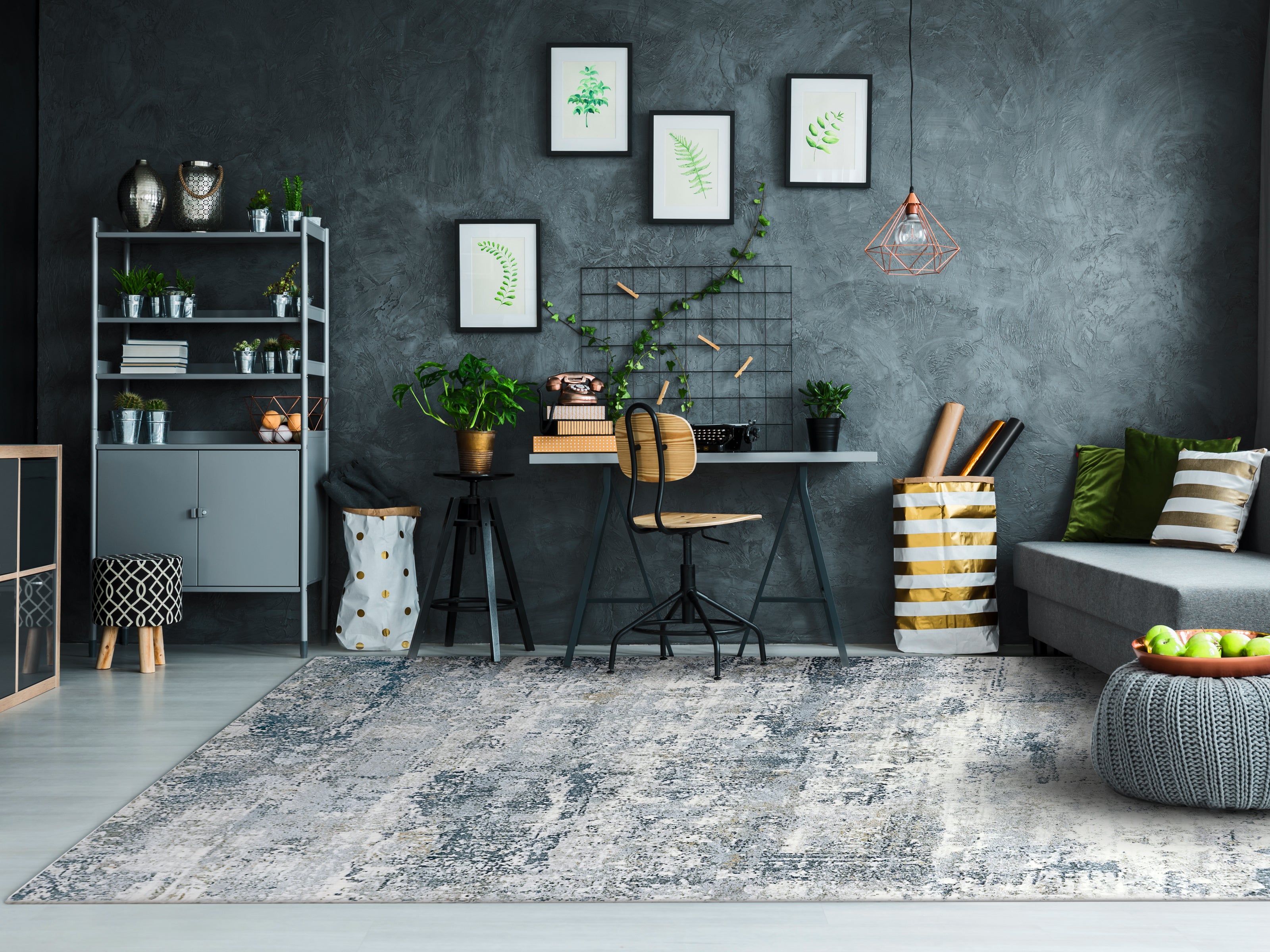 Dynamic Rugs CASTILLA 3533-950 Grey Rug