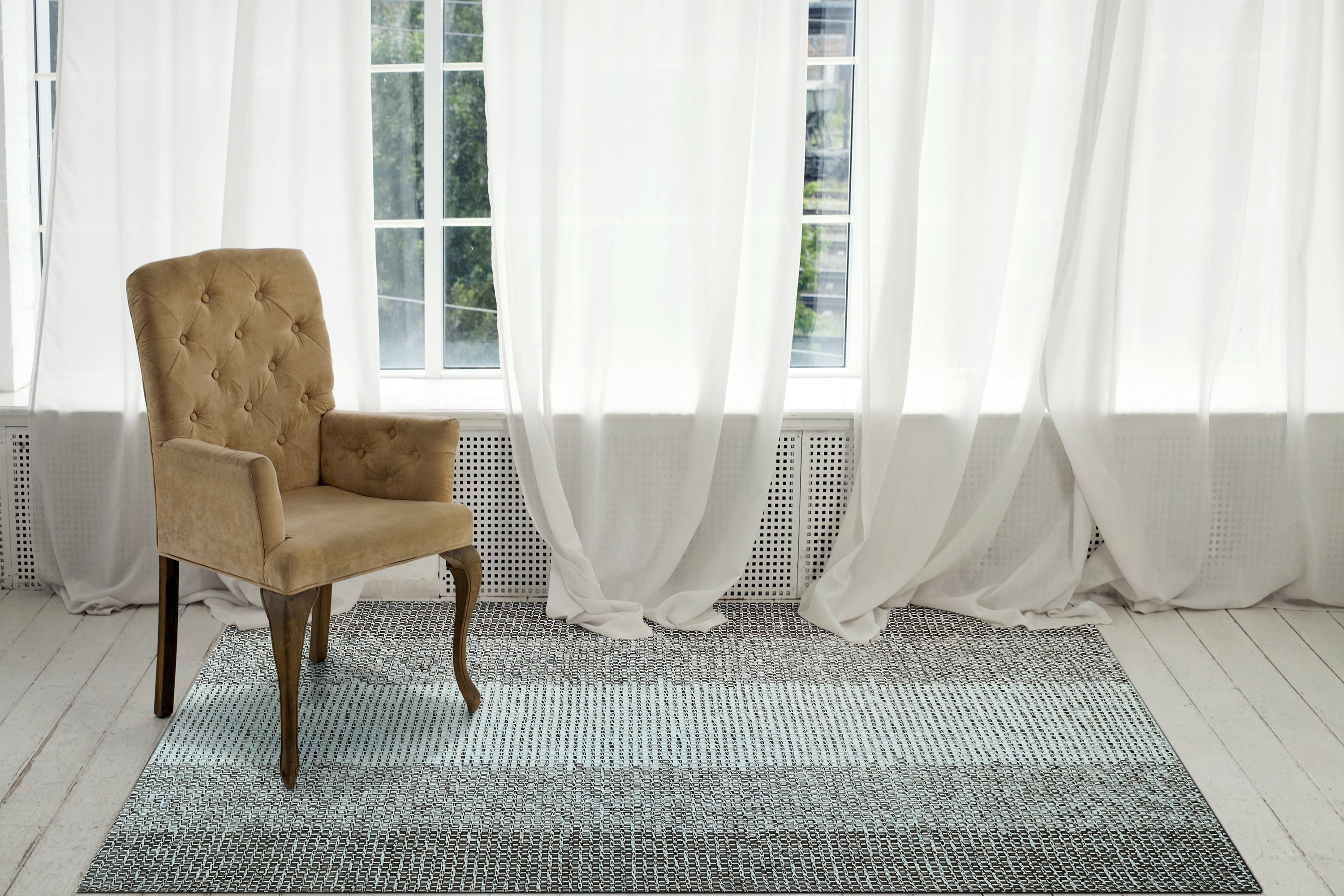 Dynamic Rugs ENCHANT 1500-590 Aqua/Black Rug