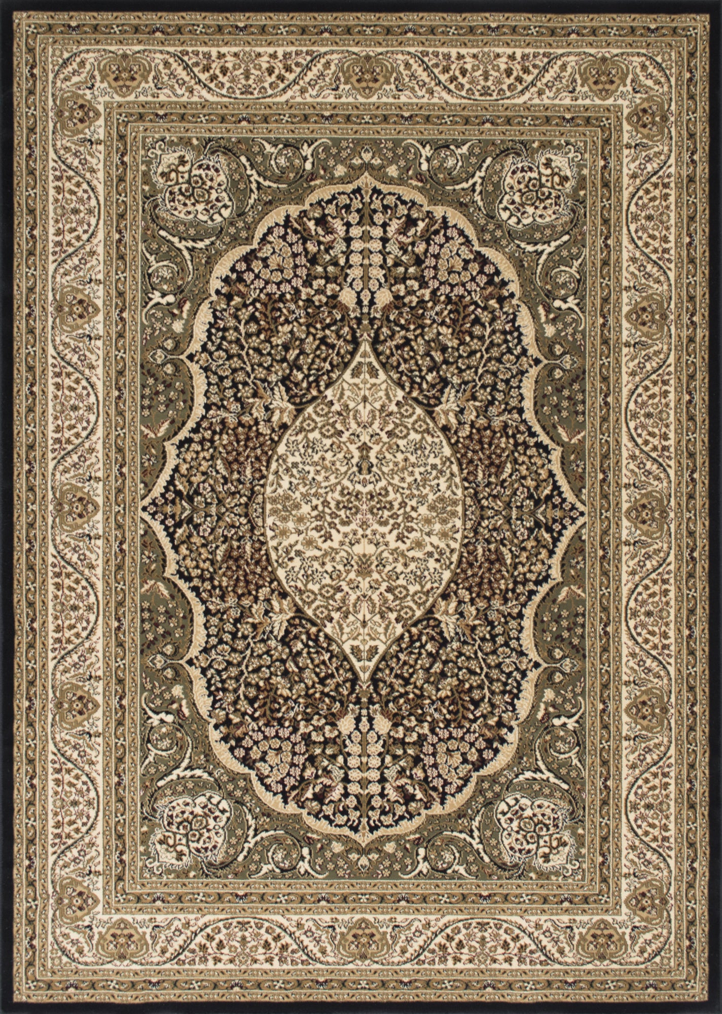 American cover design / Persian weavers Elegance 207 Black Rug
