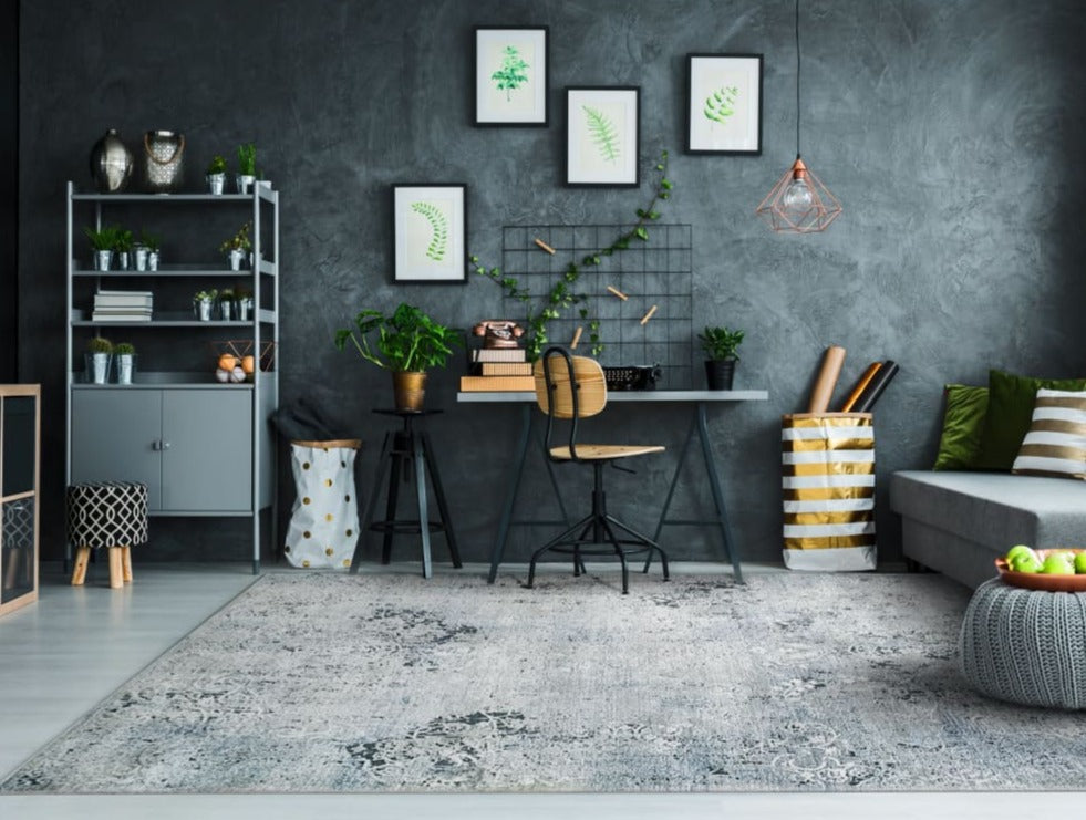 Dynamic Rugs Icon 9324-950 Grey/Blue Rug