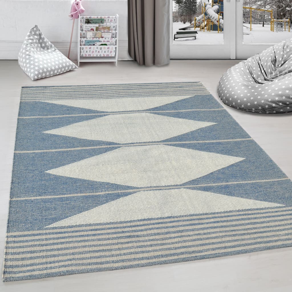 Dynamic Rugs Oak 8374-501 Blue/Ivory Rug