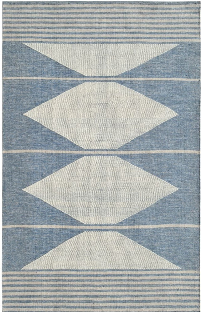 Dynamic Rugs Oak 8374-501 Blue/Ivory Rug
