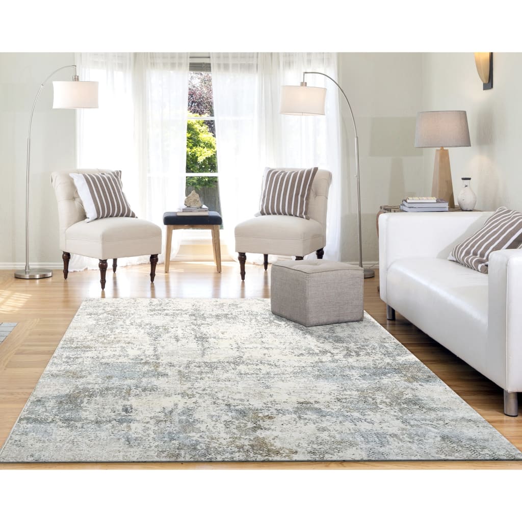 Dynamic Rugs Quartz 27061-150 Ivory/Blue Rug