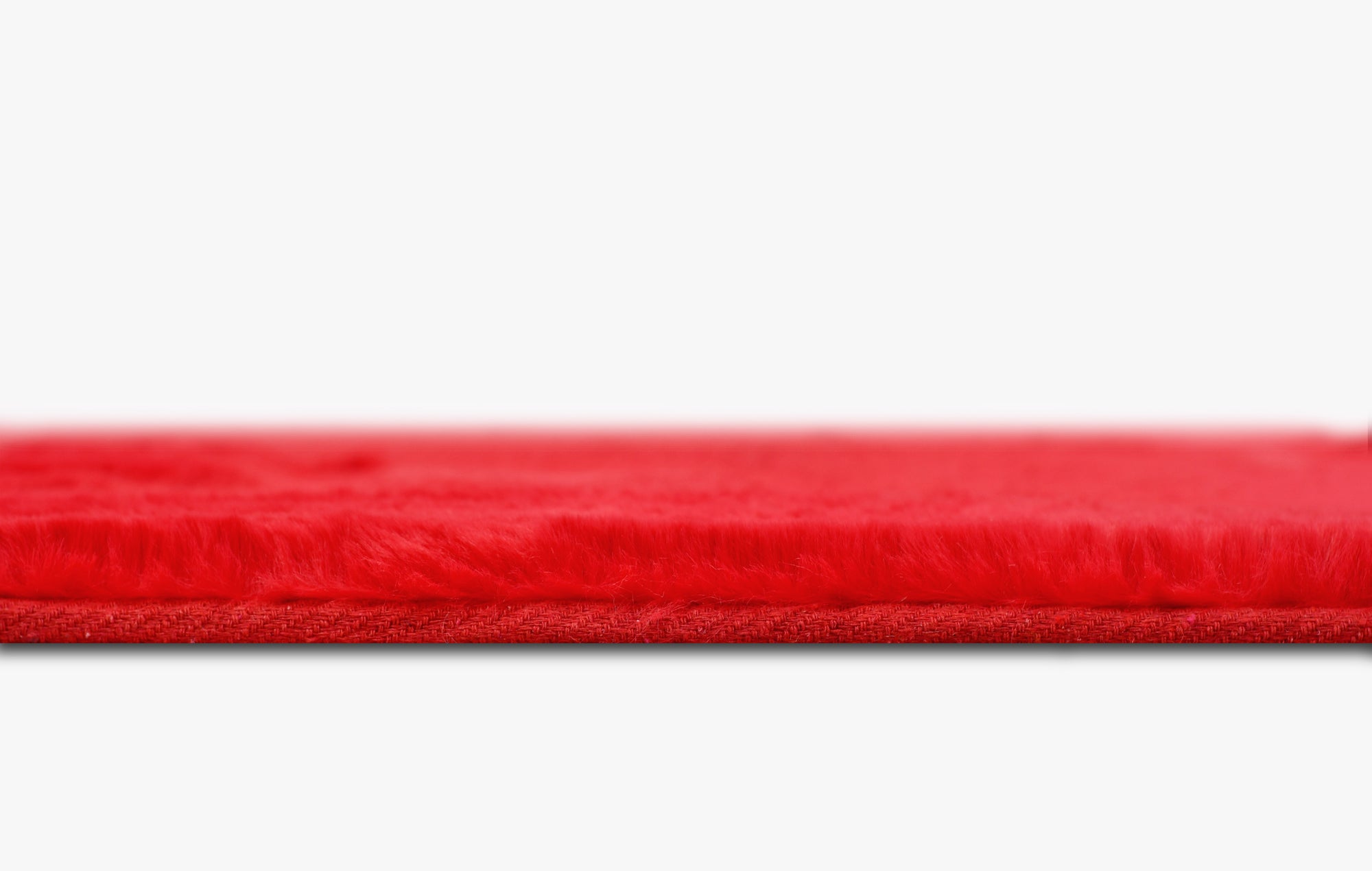 American cover design / Persian weavers Rabbit Fur Solid Red Rug