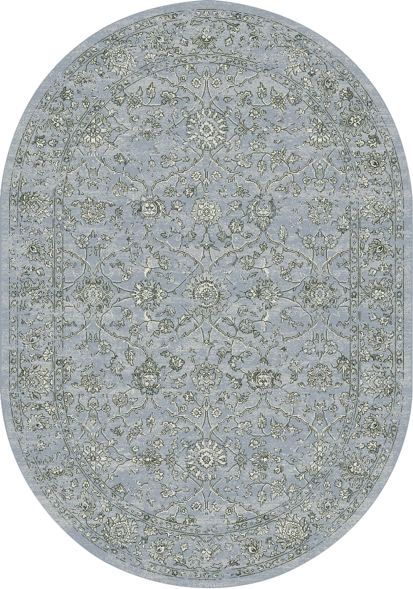 Dynamic Rugs Ancient Garden 57136-4646 Steel Blue/Cream Rug