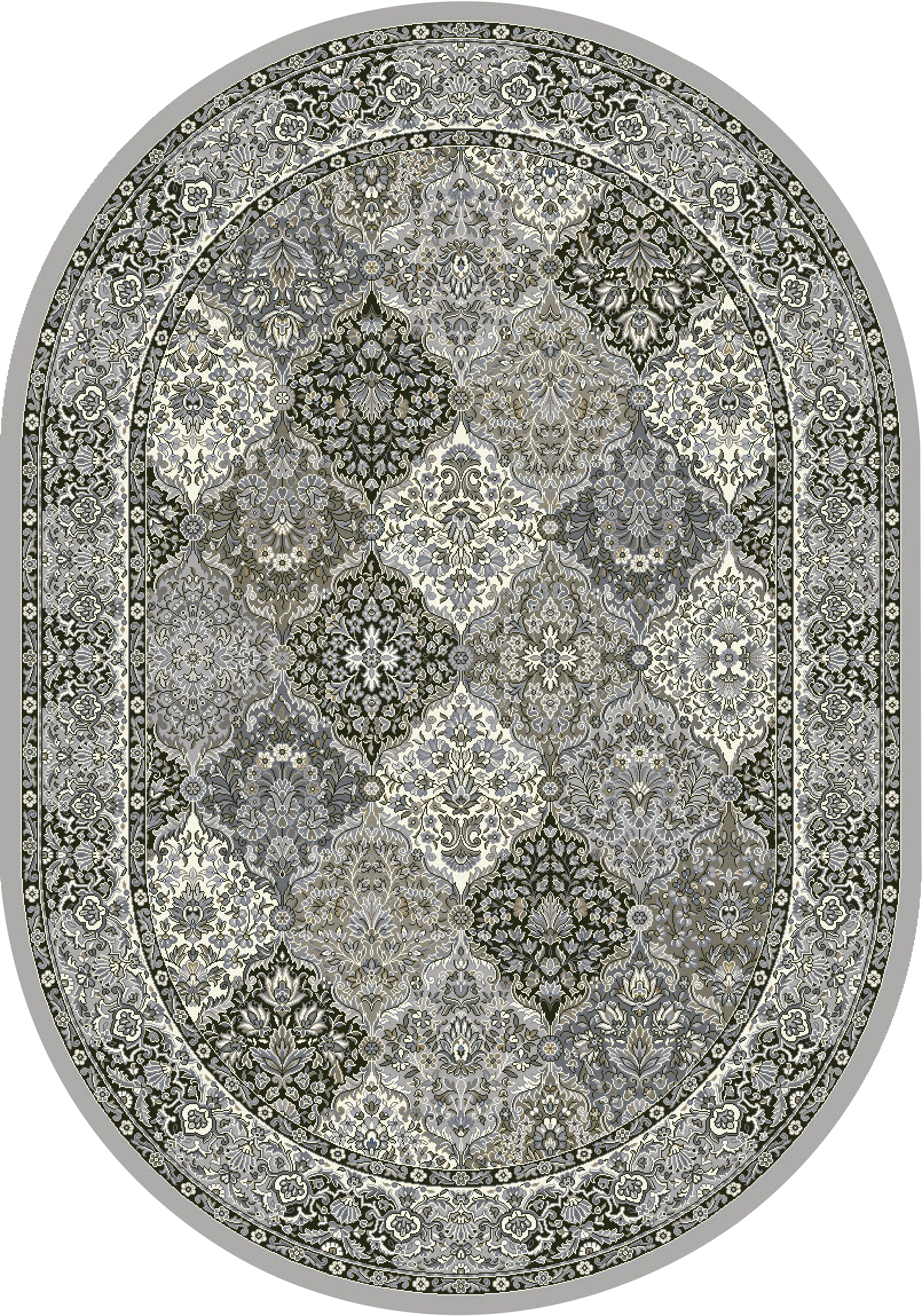 Dynamic Rugs Ancient Garden 57008-9696 Cream/Grey Rug