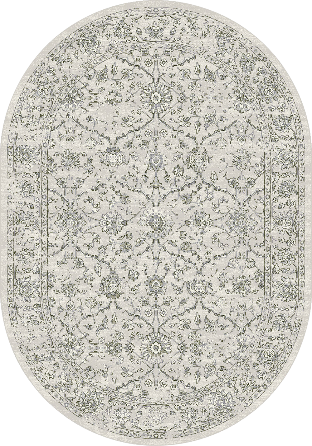 Dynamic Rugs ANCIENT GARDEN 57136-9696 Silver Rug