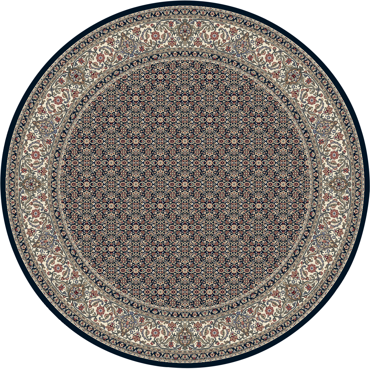 Dynamic Rugs ANCIENT GARDEN 57011-3464 Navy Rug