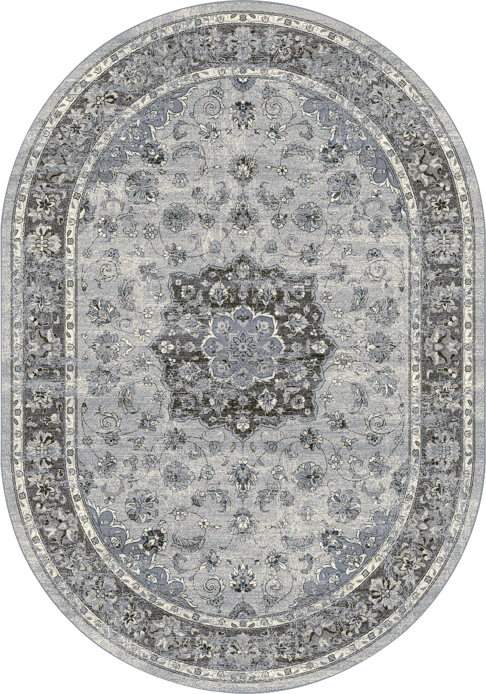 Dynamic Rugs ANCIENT GARDEN 57559-9656 Silver Rug