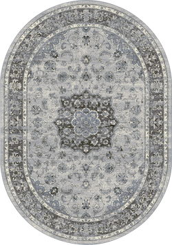 Dynamic Rugs ANCIENT GARDEN 57559-9656 Silver Rug