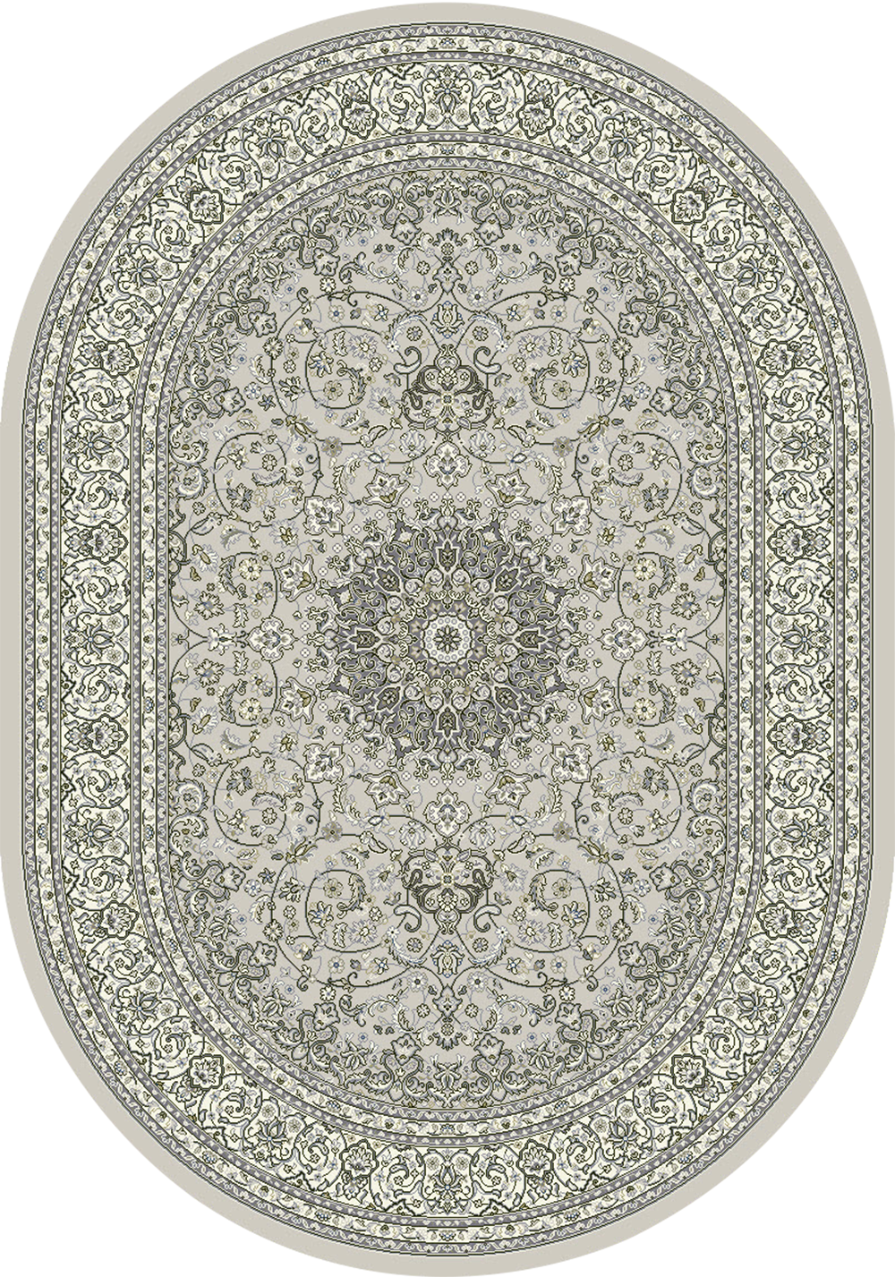 Dynamic Rugs Ancient Garden 57119-9666 Soft Grey/Cream Rug