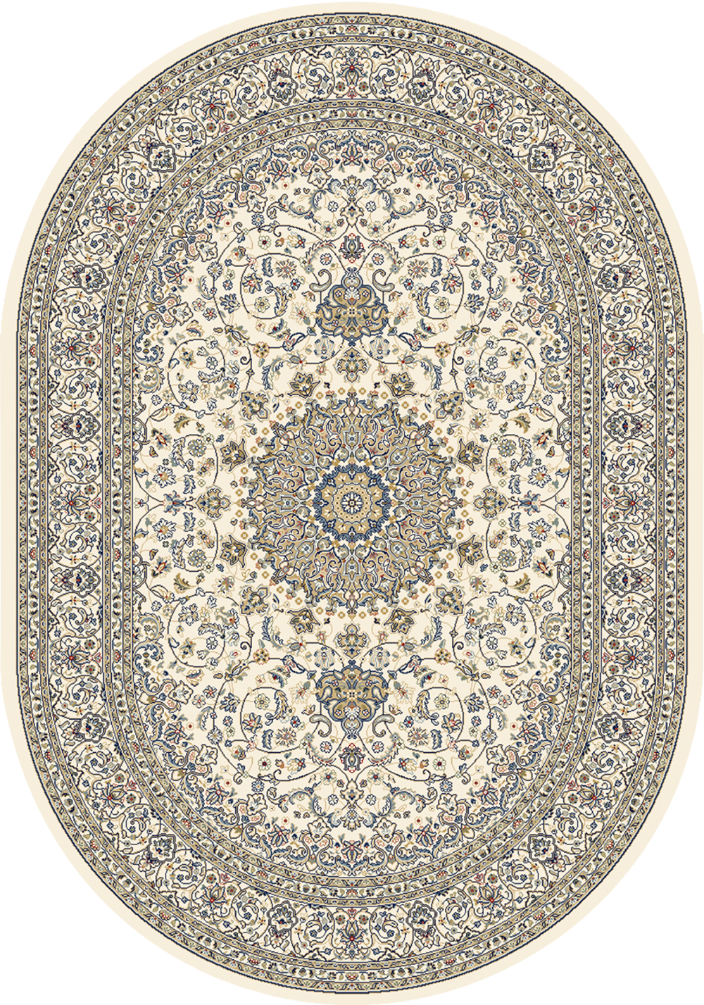 Dynamic Rugs ANCIENT GARDEN 57119-6464 Ivory Rug