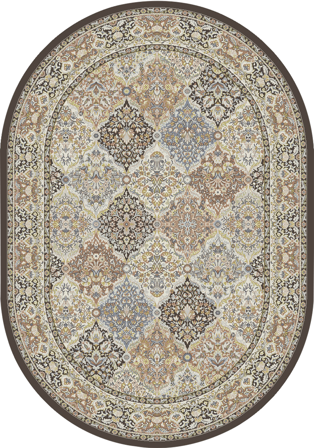 Dynamic Rugs ANCIENT GARDEN 57008-3235 Brown Rug