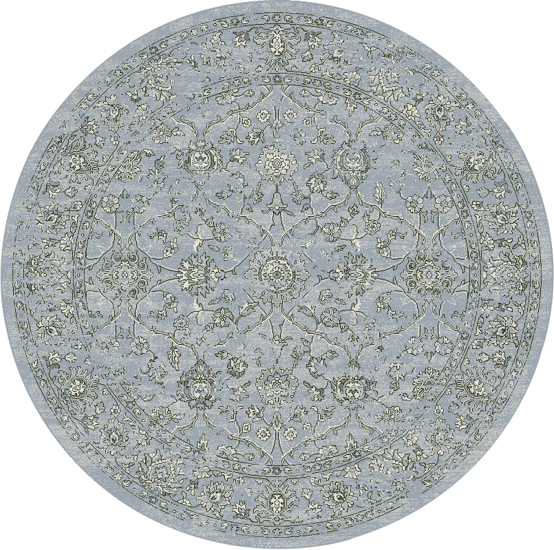 Dynamic Rugs Ancient Garden 57136-4646 Steel Blue/Cream Rug