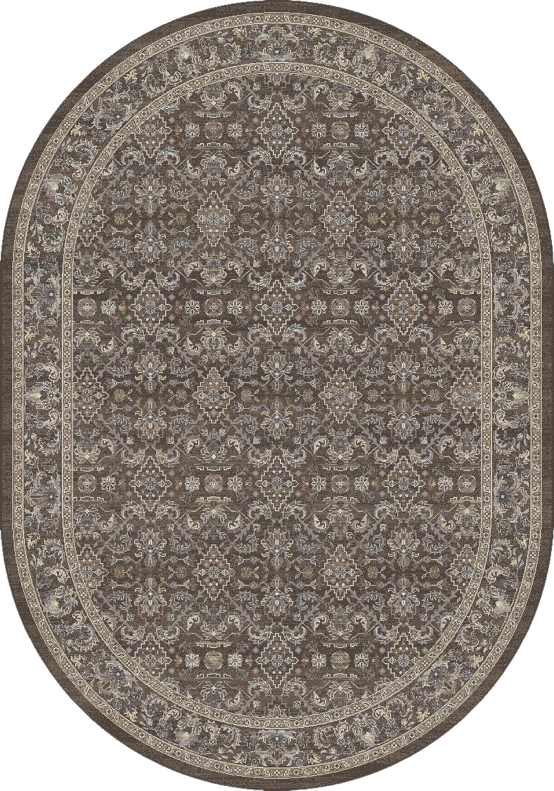 Dynamic Rugs ANCIENT GARDEN 57276-3235 Dark Brown Rug