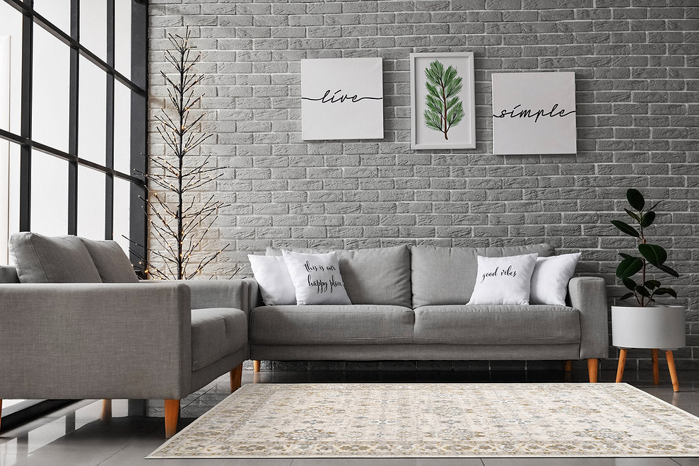 Dynamic Rugs Azure 12586-195 Ivory/Grey/Blue Rug