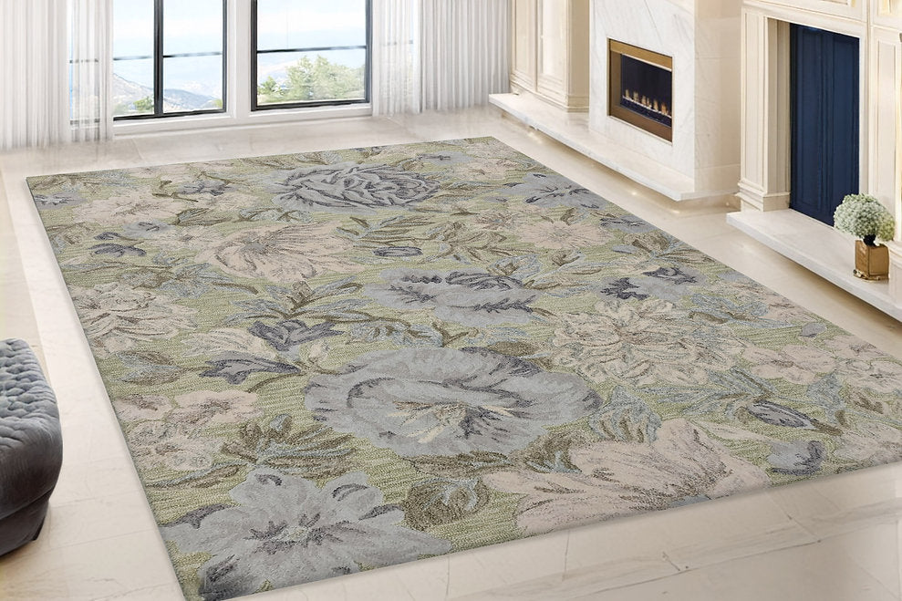 Dynamic Rugs Daisy 9091-499 Light Green/Multi Rug