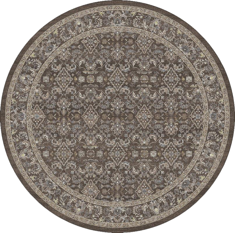 Dynamic Rugs ANCIENT GARDEN 57276-3235 Dark Brown Rug