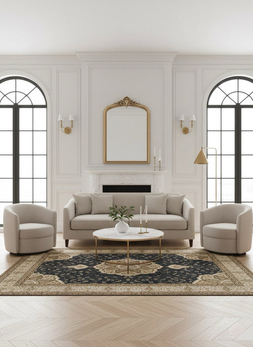 American cover design / Persian weavers Elegance 206 Navy Rug