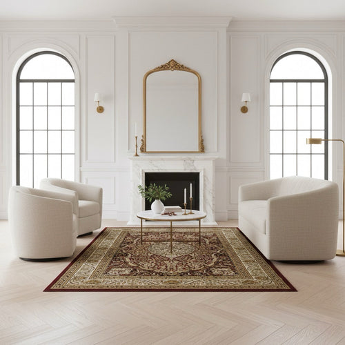 American cover design / Persian weavers Elegance 207 Burgundy Rug