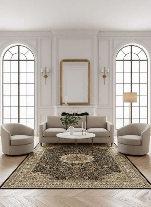 American cover design / Persian weavers Elegance 208 Black Rug
